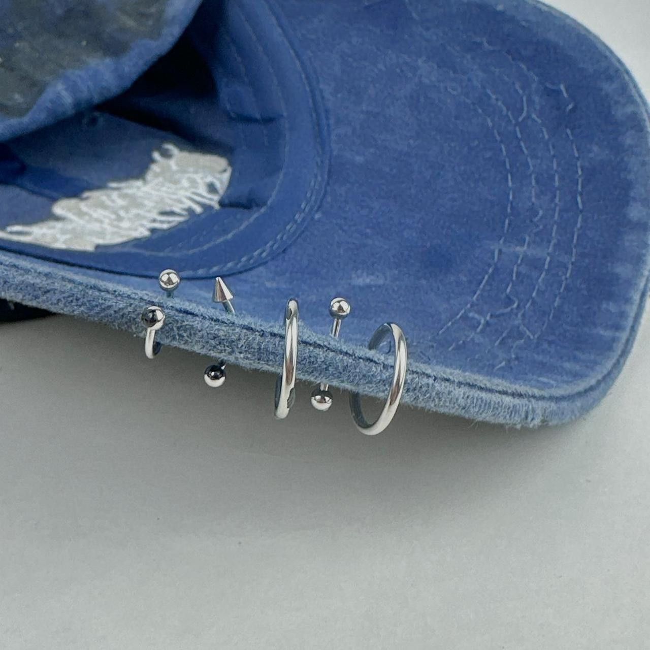 Other ASTROBOI* Black & Blue Indie Barbed Wire Pierced Hat Size ONE SIZE - 7 Thumbnail