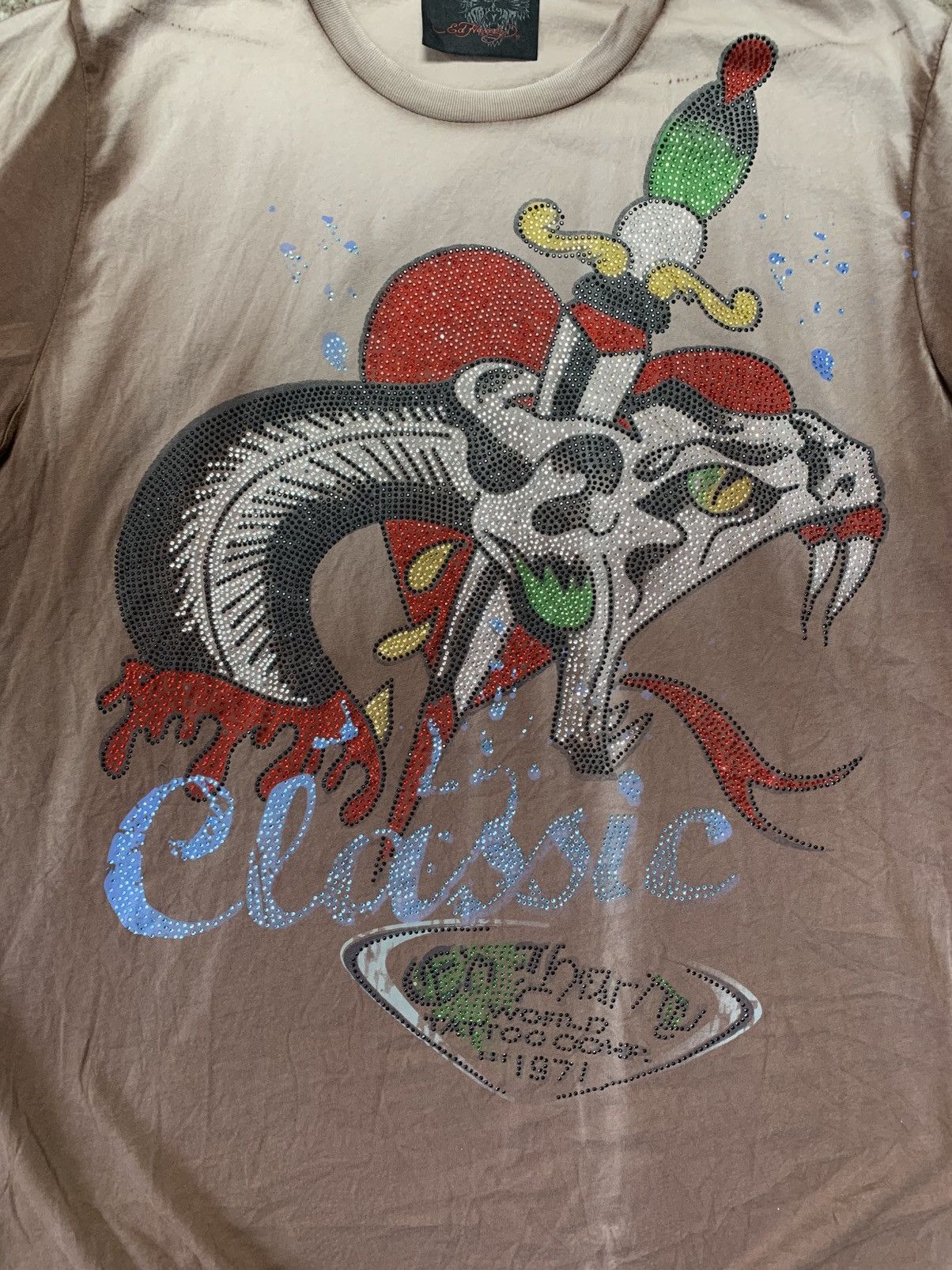 Christian Audigier Vintage Y2K Ed Hardy Tee Sexy Logo Skulls Life Love Swag Size US L / EU 52-54 / 3 - 4 Thumbnail