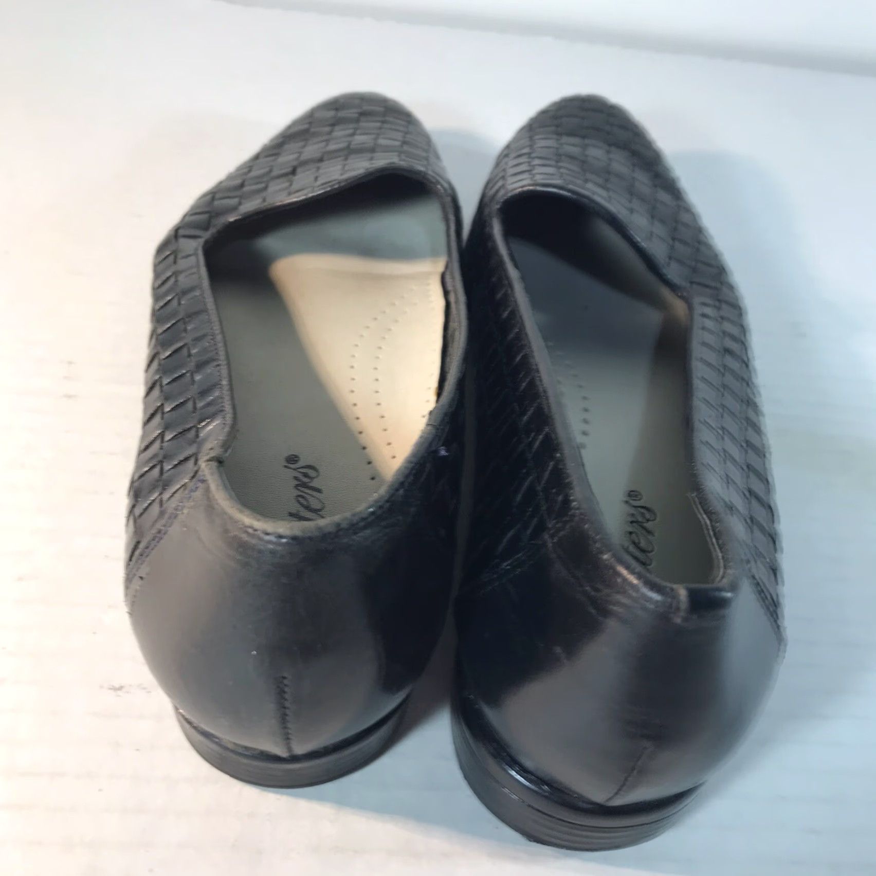 Vintage VINTAGE Trotters Womens Leather Loafer Slip On Flat Size 7N Black Casual Business Travel Shoes Size US 7 / IT 37 - 3 Thumbnail