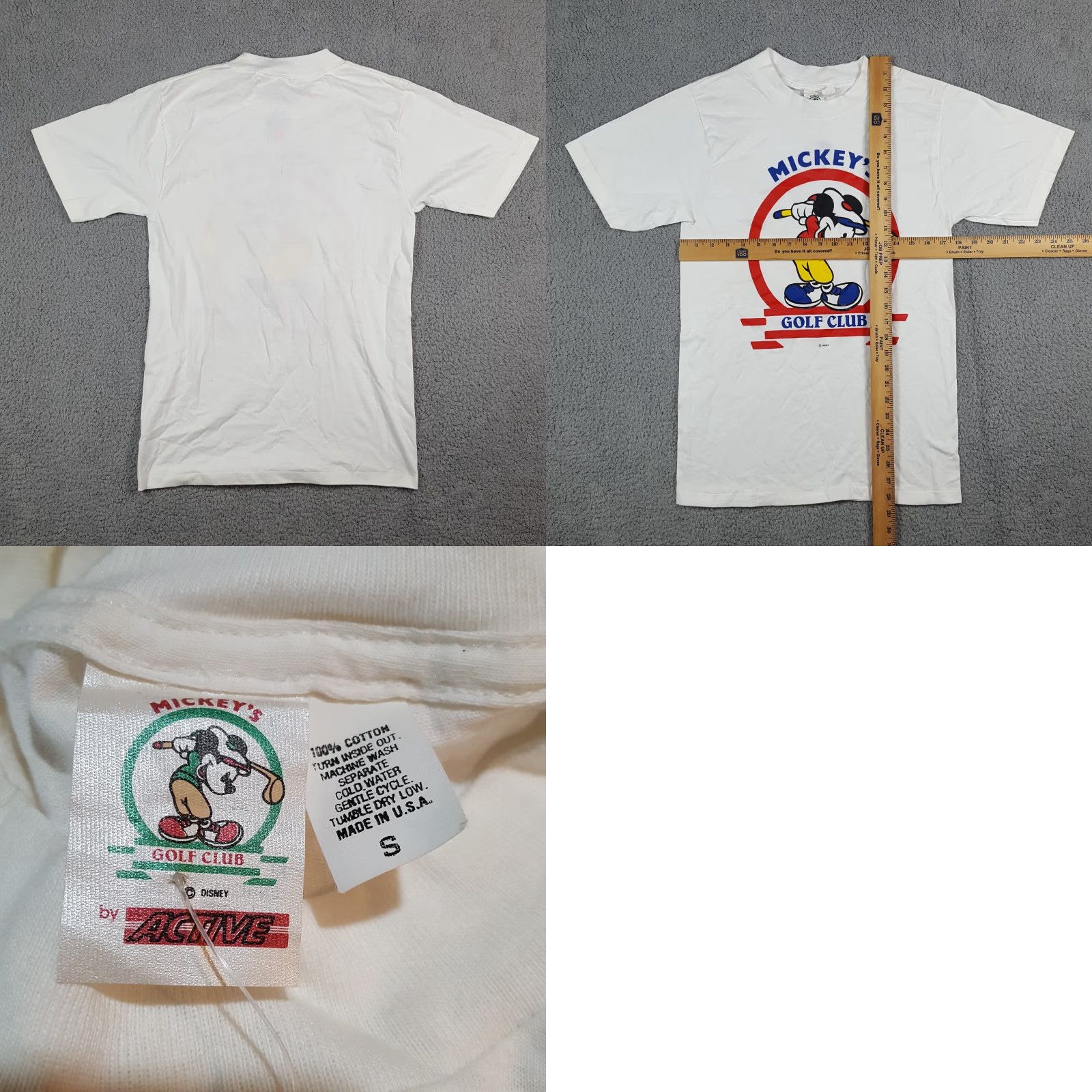 Disney VINTAGE Mickey's Golf Club 90s Disney Cartoon T-Shirt Men Small White Retro Golf Y2K Size US S / EU 44-46 / 1 - 8 Thumbnail