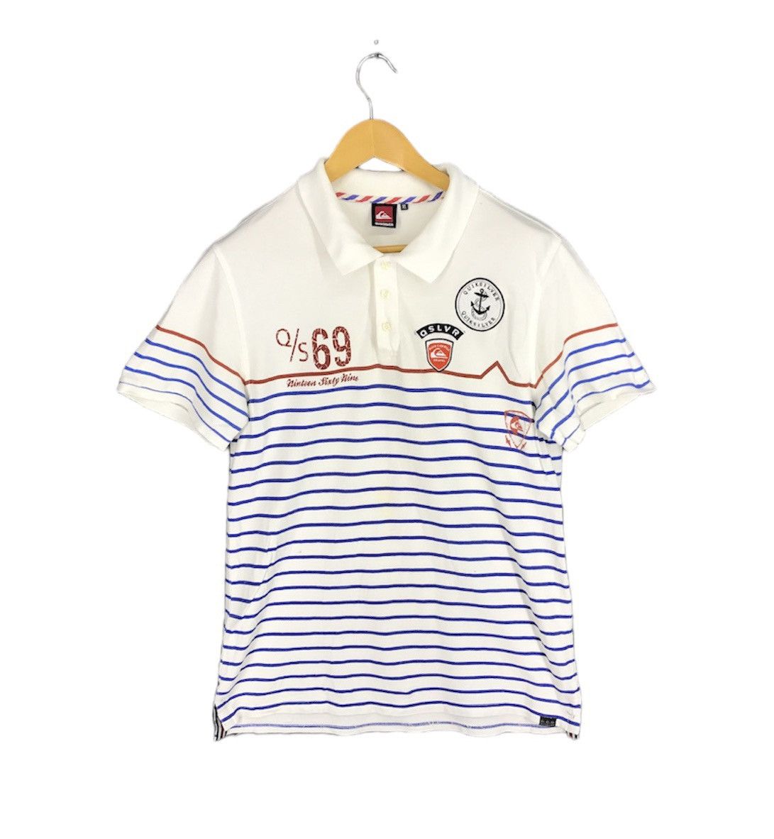 Quiksilver QUIKSILVER Stripe Polo T Shirt #2370-82 Size US M / EU 48-50 / 2 - 1 Thumbnail