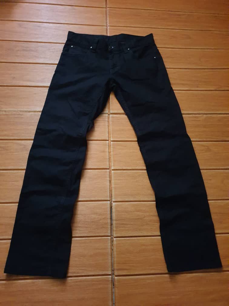 Japanese Brand Unnamed Japanese Brand black colour buckle back pant Size US 31 - 4 Thumbnail