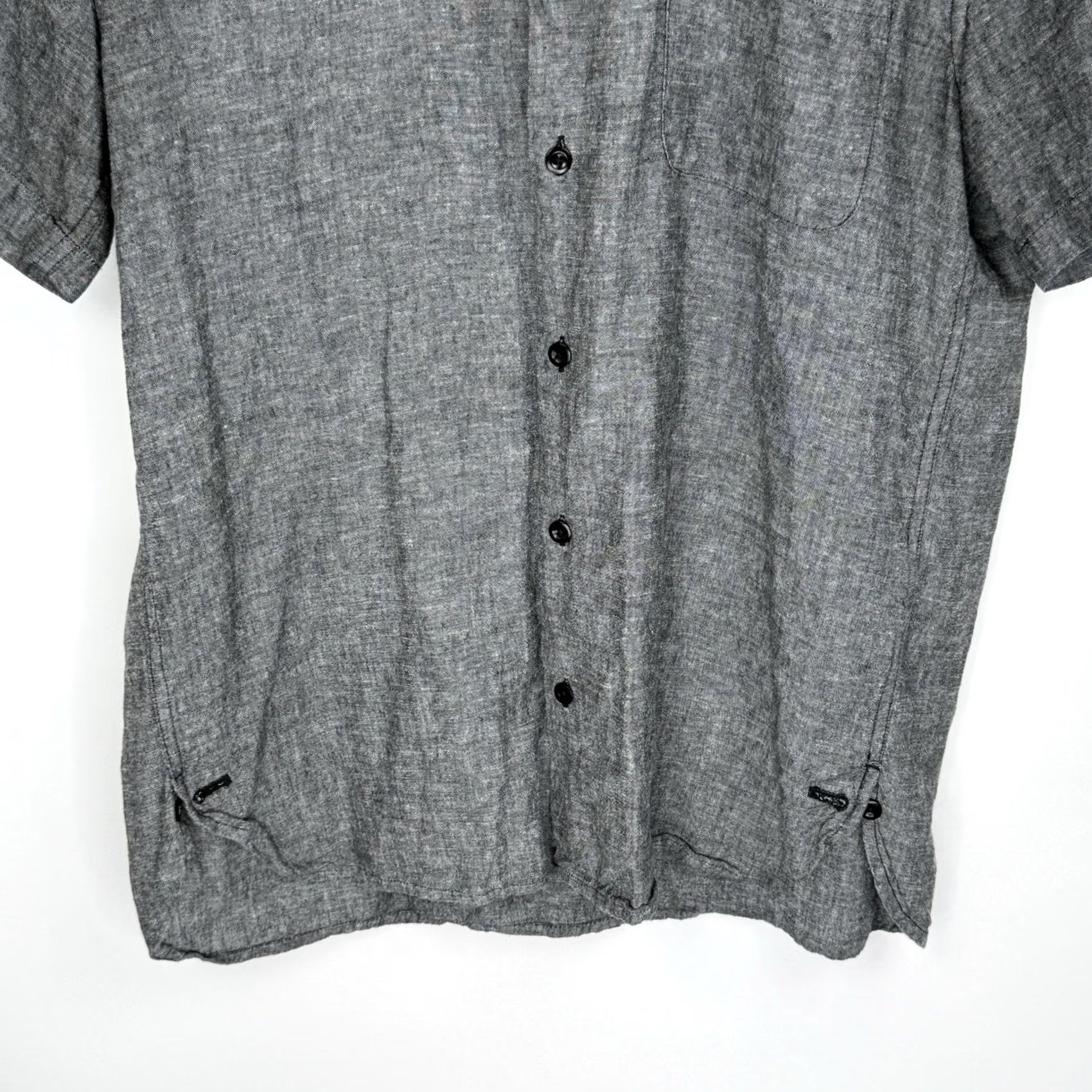 Outerknown OUTERKNOWN Shirt Mens Large Gray Button Up Hemp Tencel Lightweight Sustainable Size US L / EU 52-54 / 3 - 5 Thumbnail