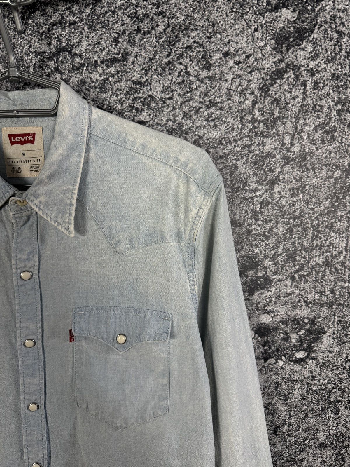 Levi's Levi’s Long Sleeve Denim Shirt Snap Button Blue Size M Size US M / EU 48-50 / 2 - 2 Thumbnail