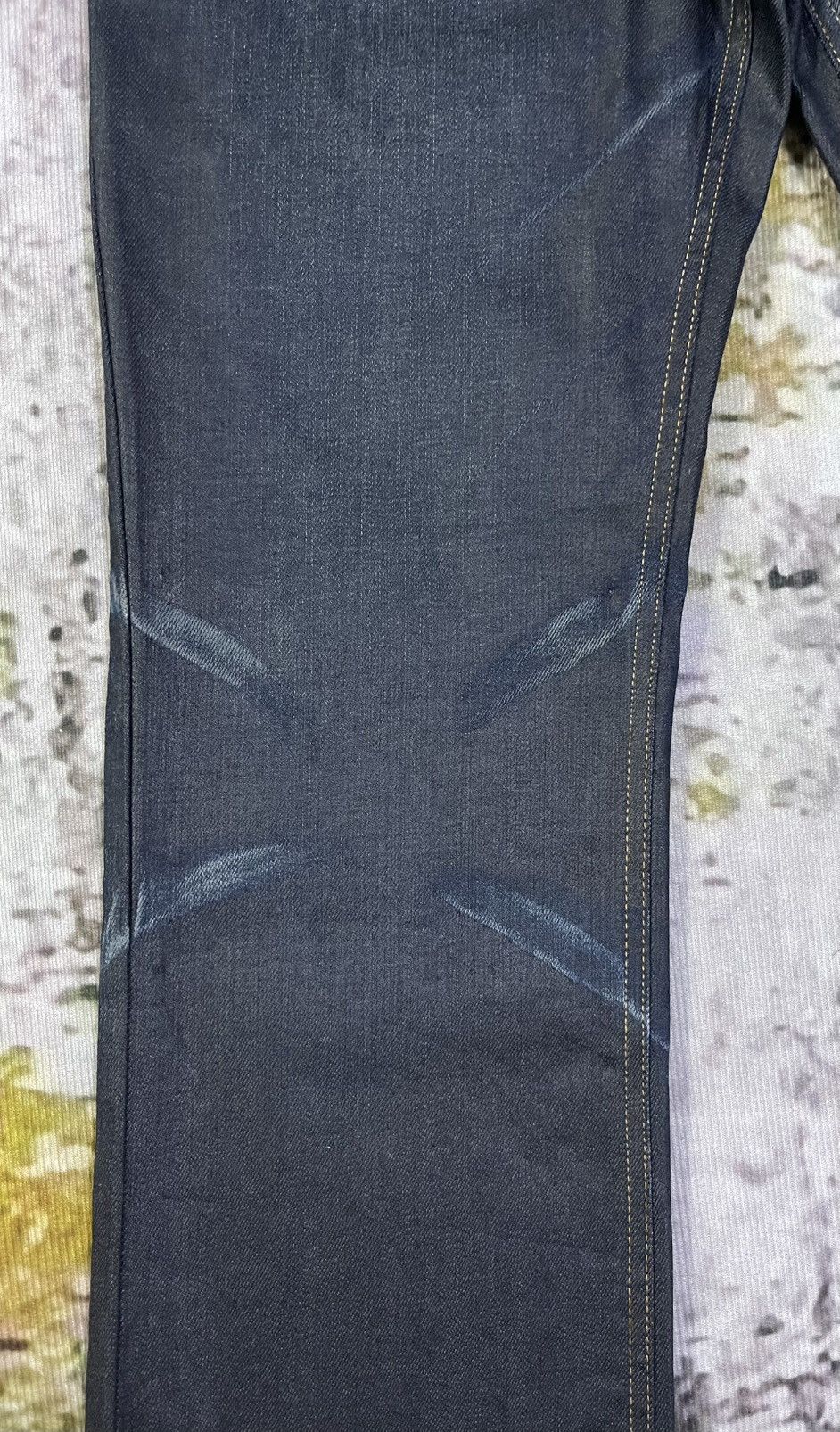 Japanese Brand × Michel Klein Flared Japan Jeans Distressed Michel Klein Size US 33 - 4 Thumbnail