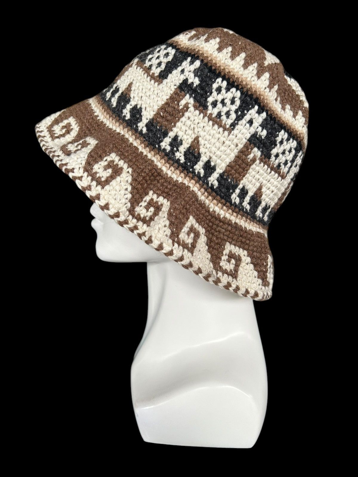 Japanese Brand × Kapital × Vintage Crochet Knitted Handmade Bucket Hats Rare ☠️☠️ Size ONE SIZE - 4 Thumbnail