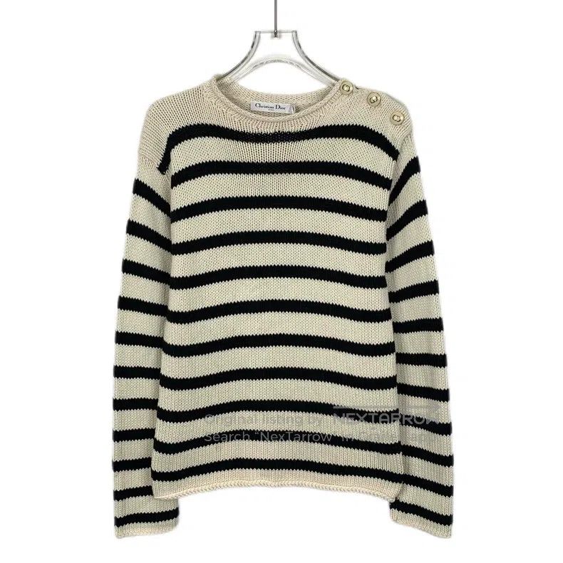 Dior Dior Colour-blocked striped cotton round-neck long-sleeved Size XS / US 0-2 / IT 36-38 - 1 Thumbnail