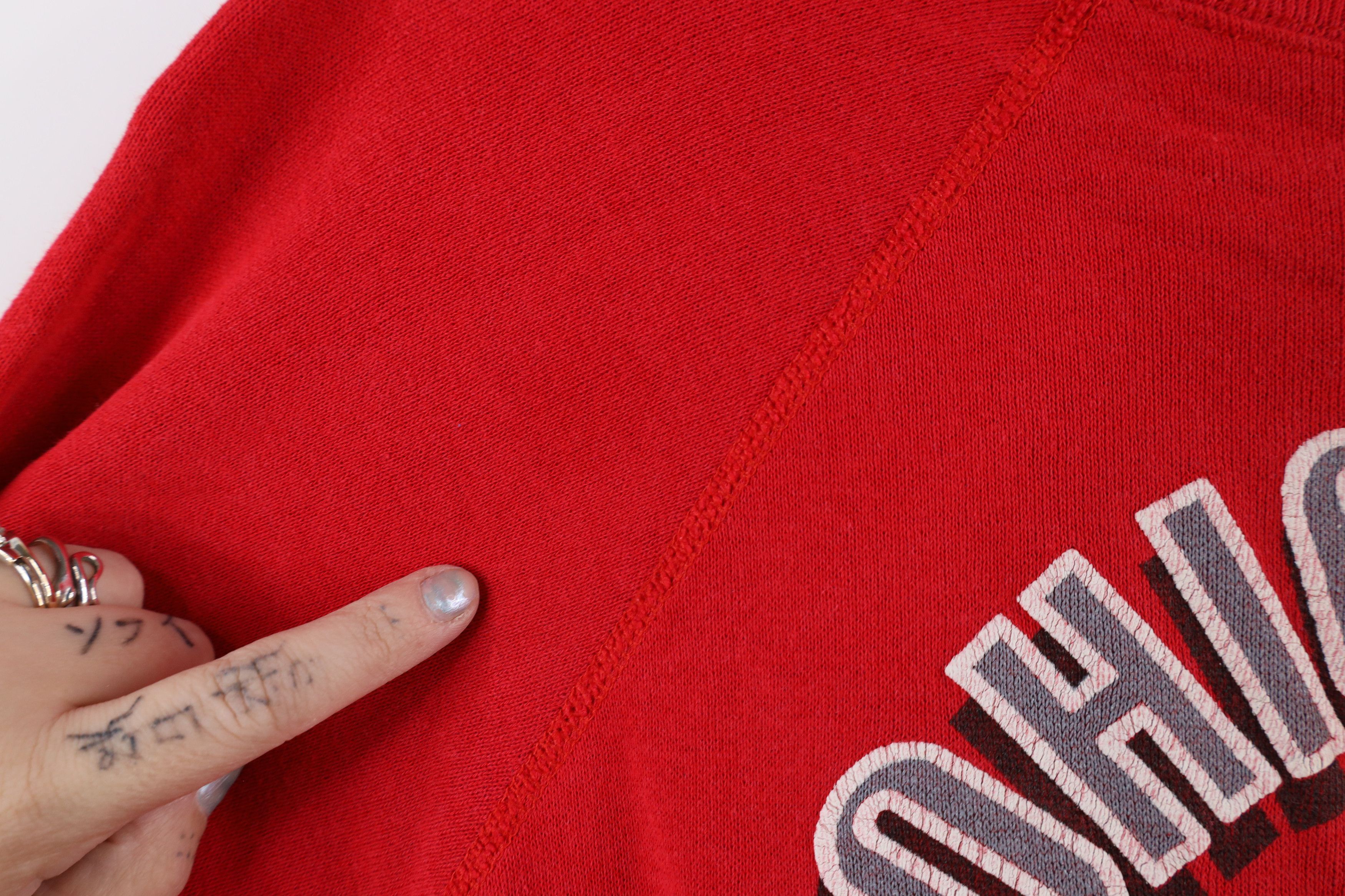 Vintage Vintage 80s Out Ohio State University Sweatshirt Red USA Size L / US 10 / IT 46 - 4 Thumbnail