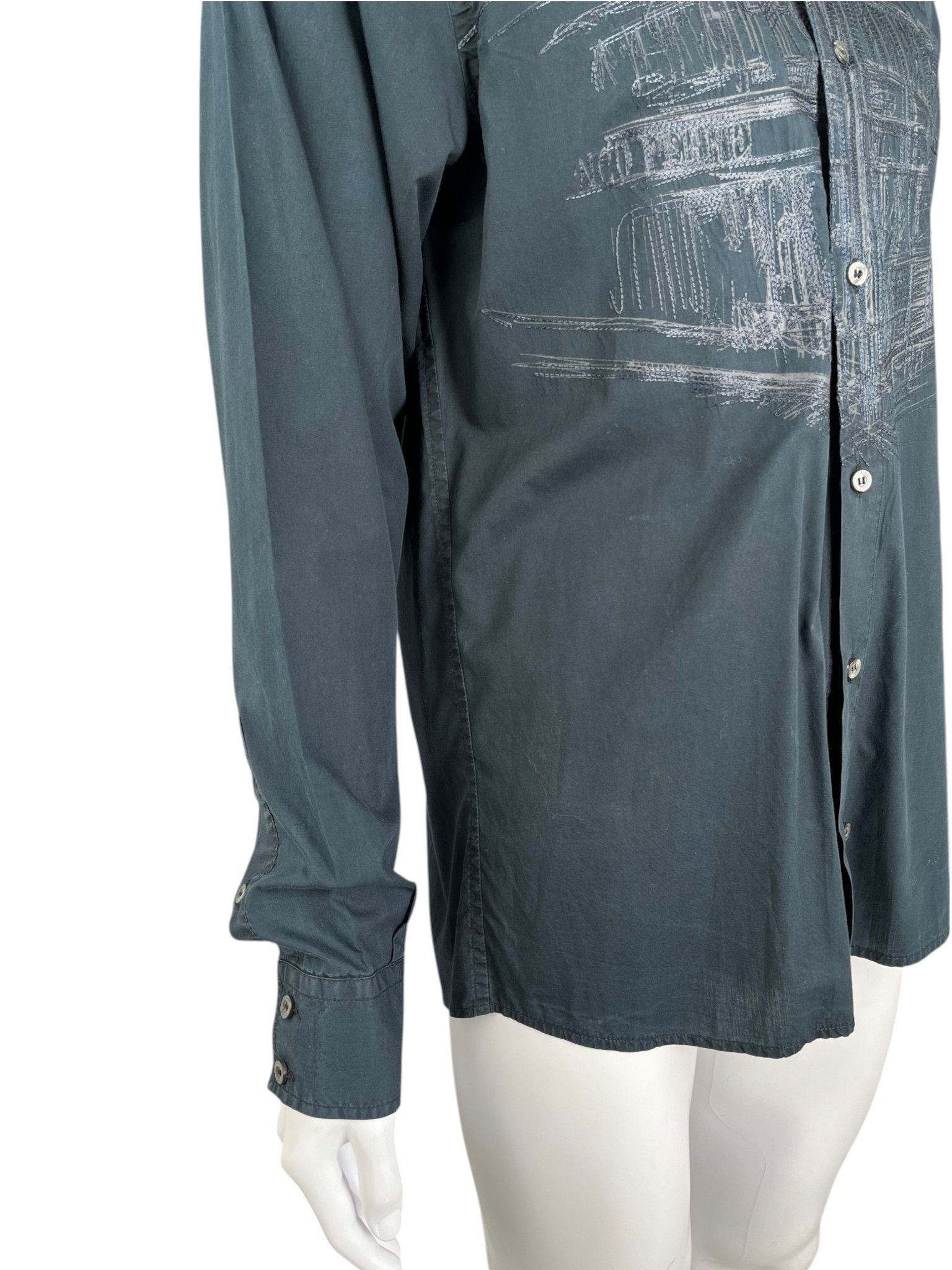 Gianfranco Ferre Gianfranco Ferrè 2000's Cotton Shirt Architectural Print Size US XL / EU 56 / 4 - 5 Thumbnail