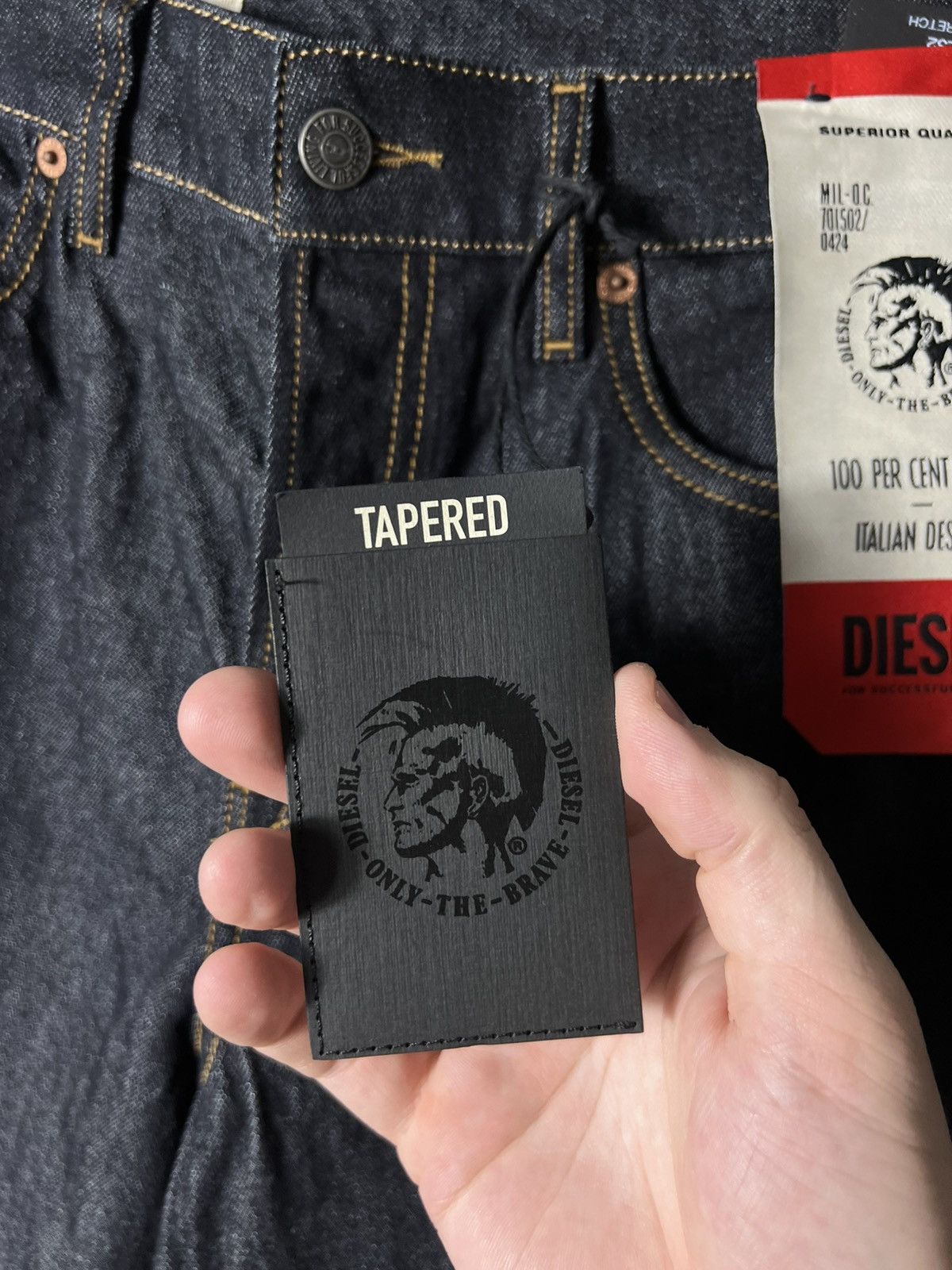 Diesel Diesel Raw Tapered Fit Jeans 🇮🇹 Premium Dark Wash Denim Size US 32 / EU 48 - 9 Thumbnail