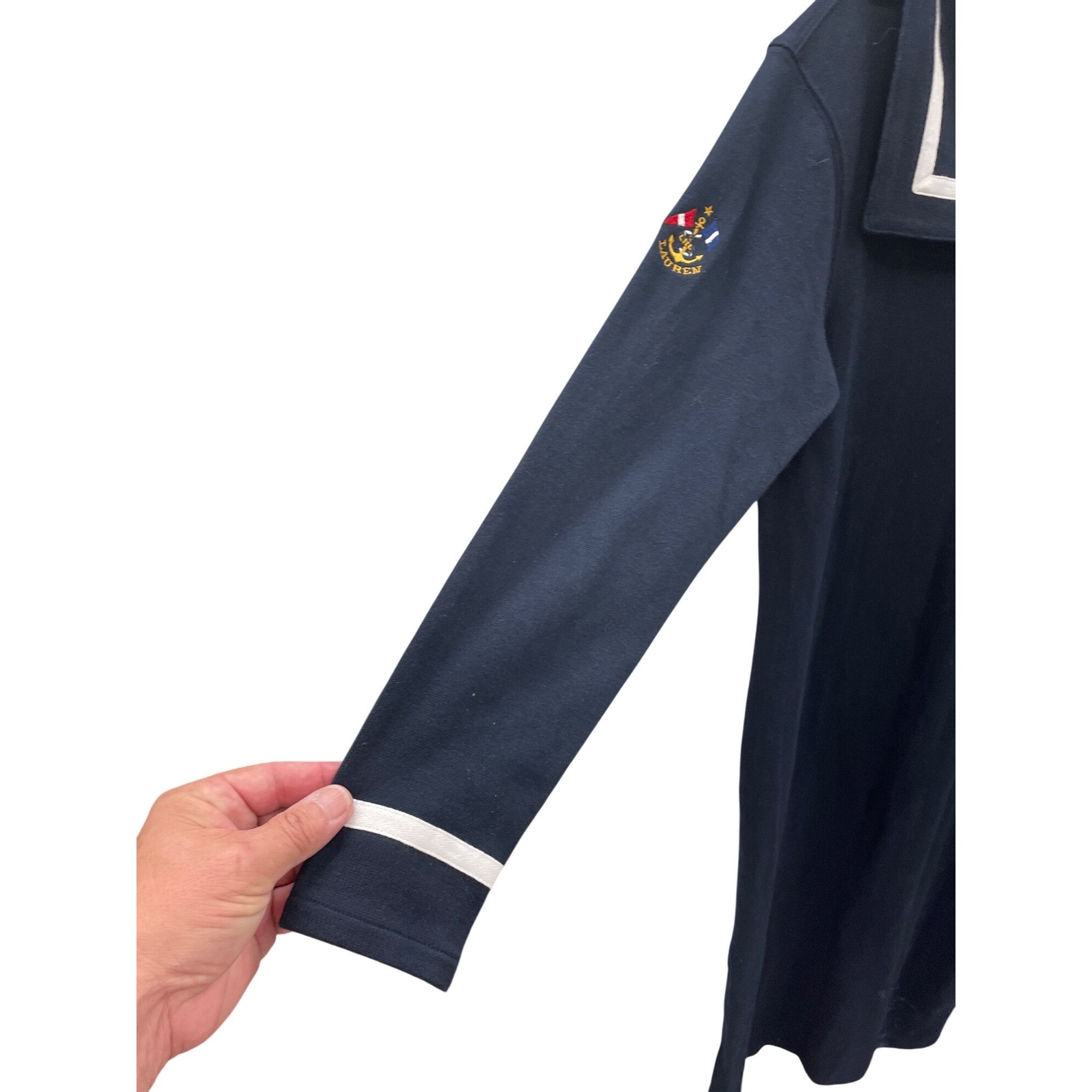 Lauren Ralph Lauren Lauren Ralph Lauren womans Navy Blue White Nautical Maxi Dre Size S / US 4 / IT 40 - 11 Thumbnail