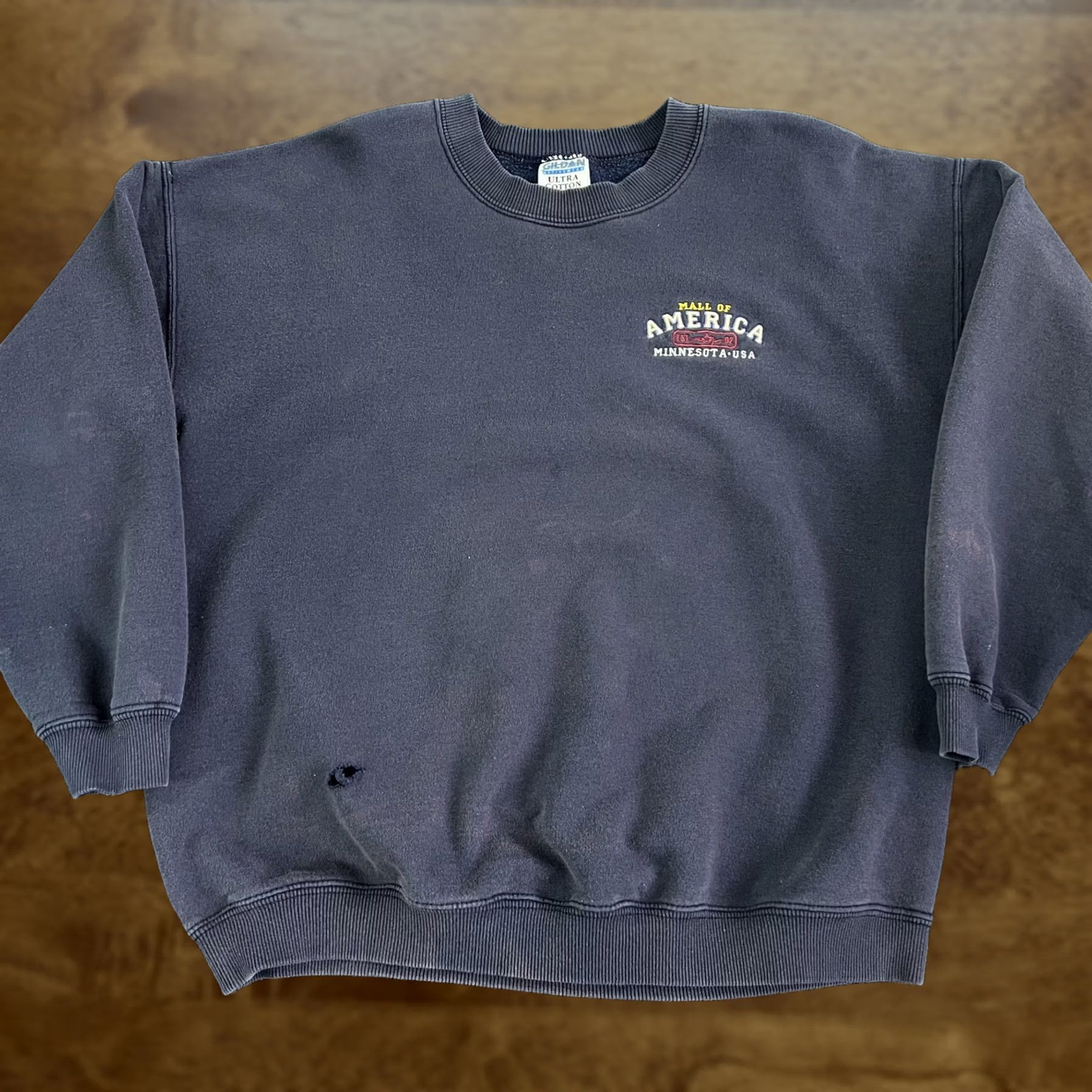 Gildan Vintage 90s Mall Of America Sweatshirt Mens XL Blue Fleece Crewneck Pullover USA Size US XL / EU 56 / 4 - 1 Thumbnail