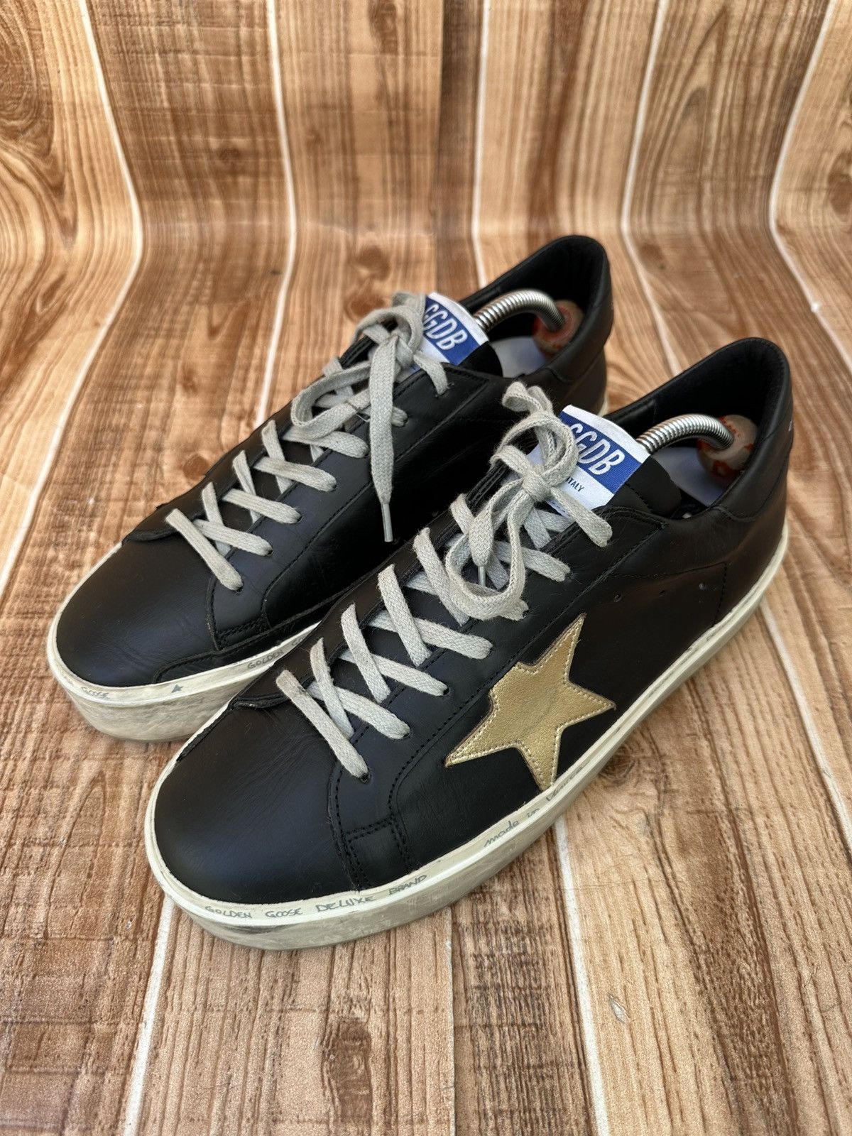 Golden Goose Golden Goose GGDB High Star Black Silver Low Top Sneakers Size US 9 / EU 42 - 1 Thumbnail