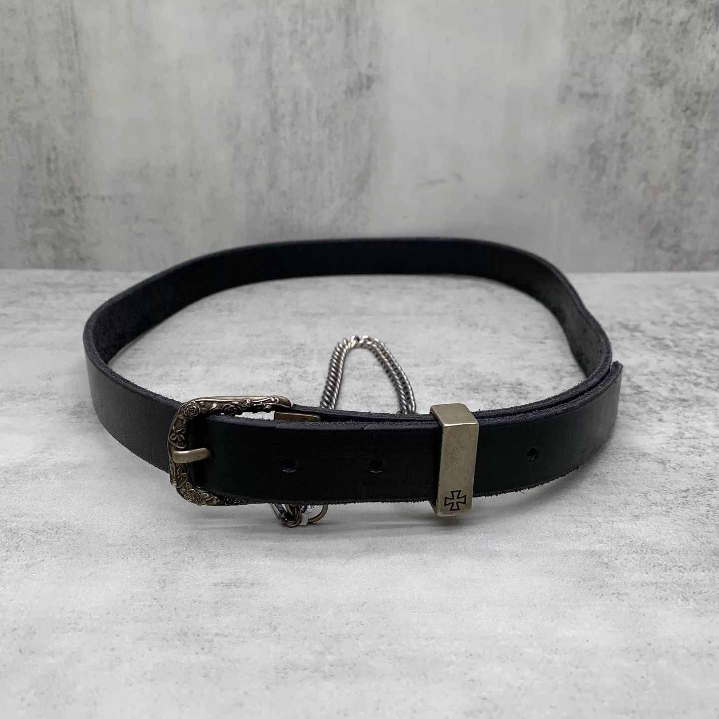 Enfants Riches Deprimes ERD Black Rose Buckle Chain Belt Size 90 95 New Size ONE SIZE - 2 Thumbnail