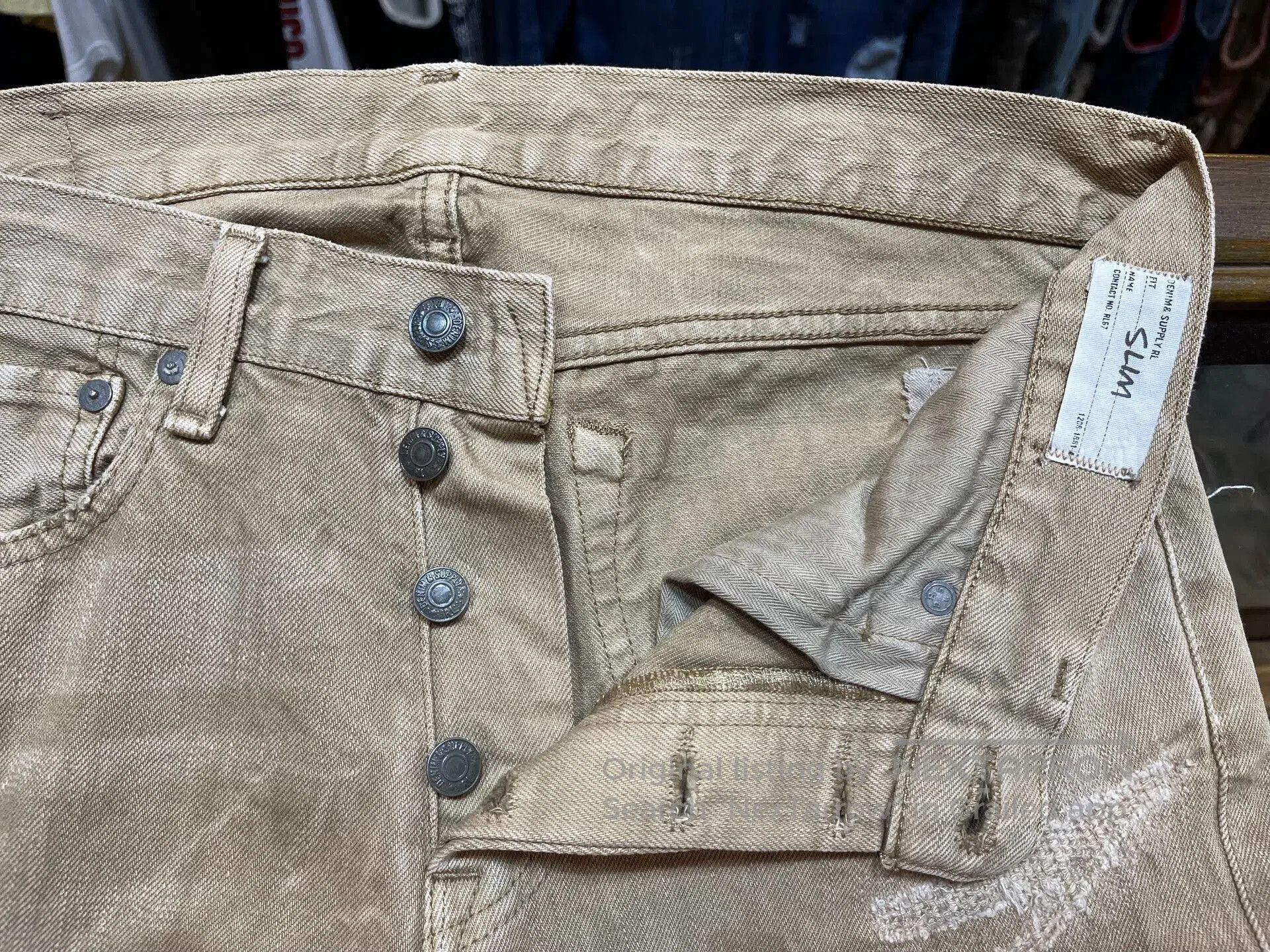 RRL Ralph Lauren rrl distressed beige denim pants by Ralph Lauren. Size US 31 - 5 Thumbnail