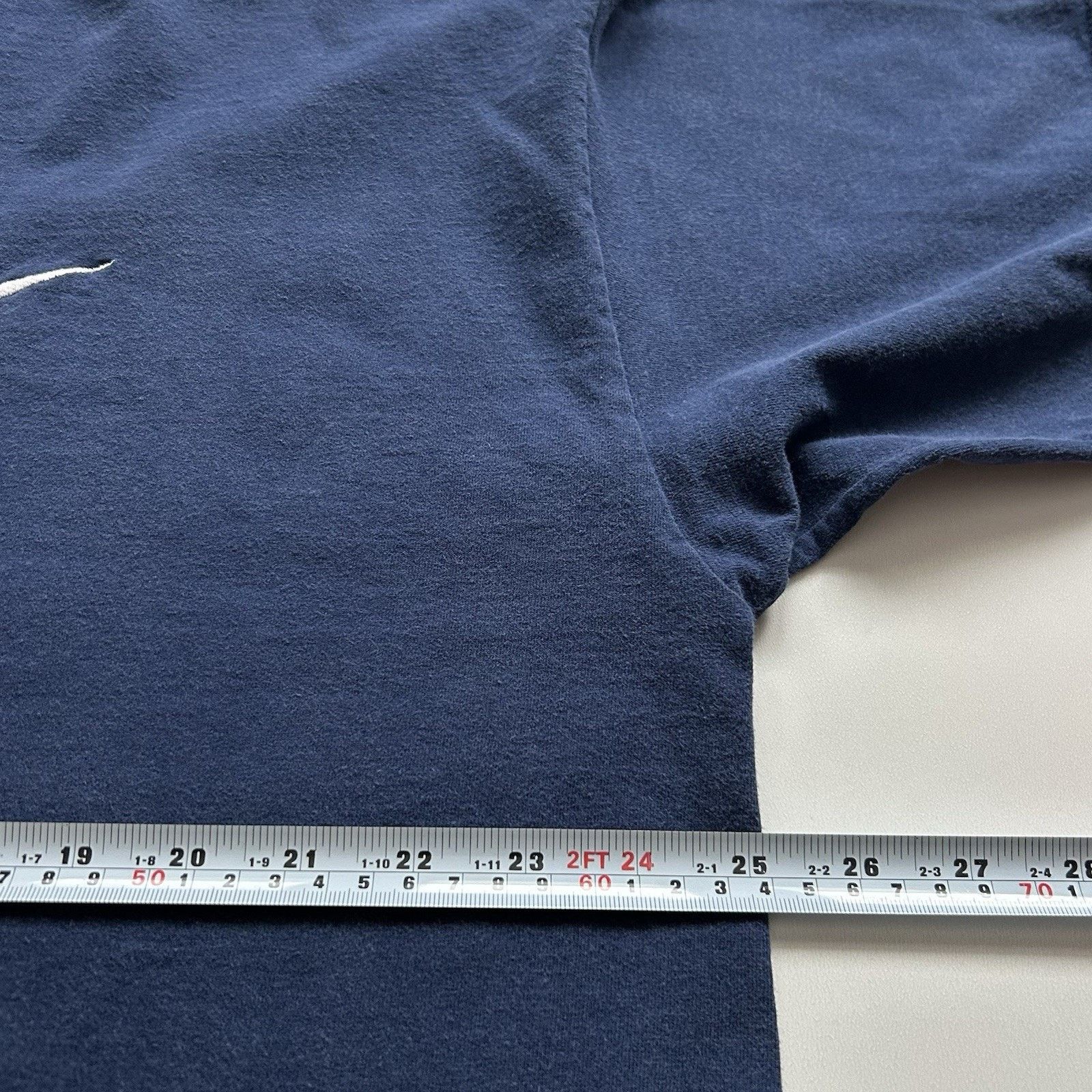 Nike × Vintage Vintage Nike T Shirt XL Blue Embroidered Swoosh Made In USA Size US XL / EU 56 / 4 - 3 Thumbnail