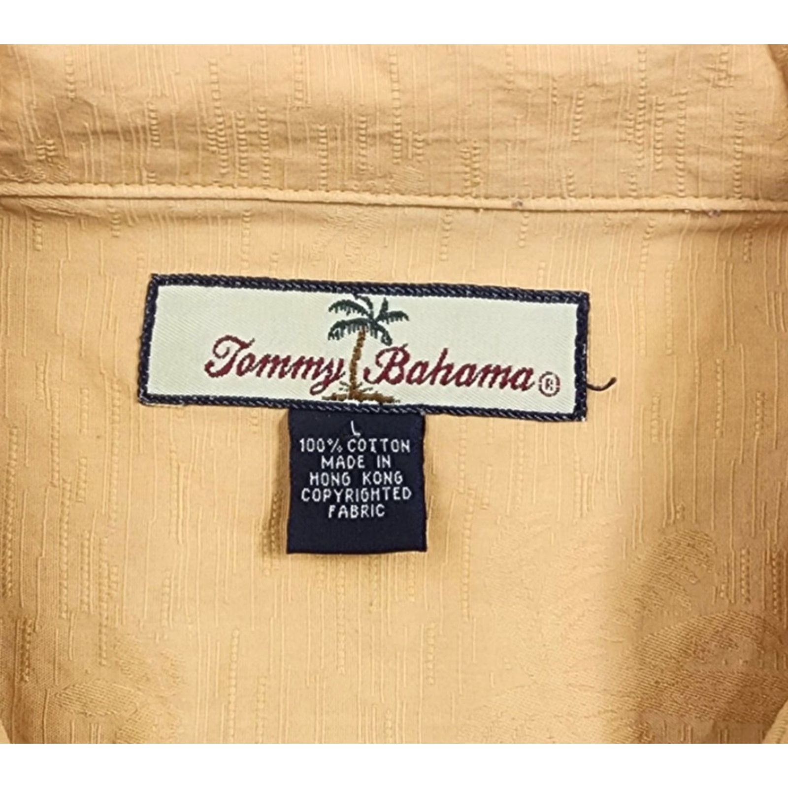 Tommy Bahama Tommy Bahama Shirt Mens Large Yellow Palm Tree Cotton Button Up Camp Casual Shirt Size US L / EU 52-54 / 3 - 5 Thumbnail