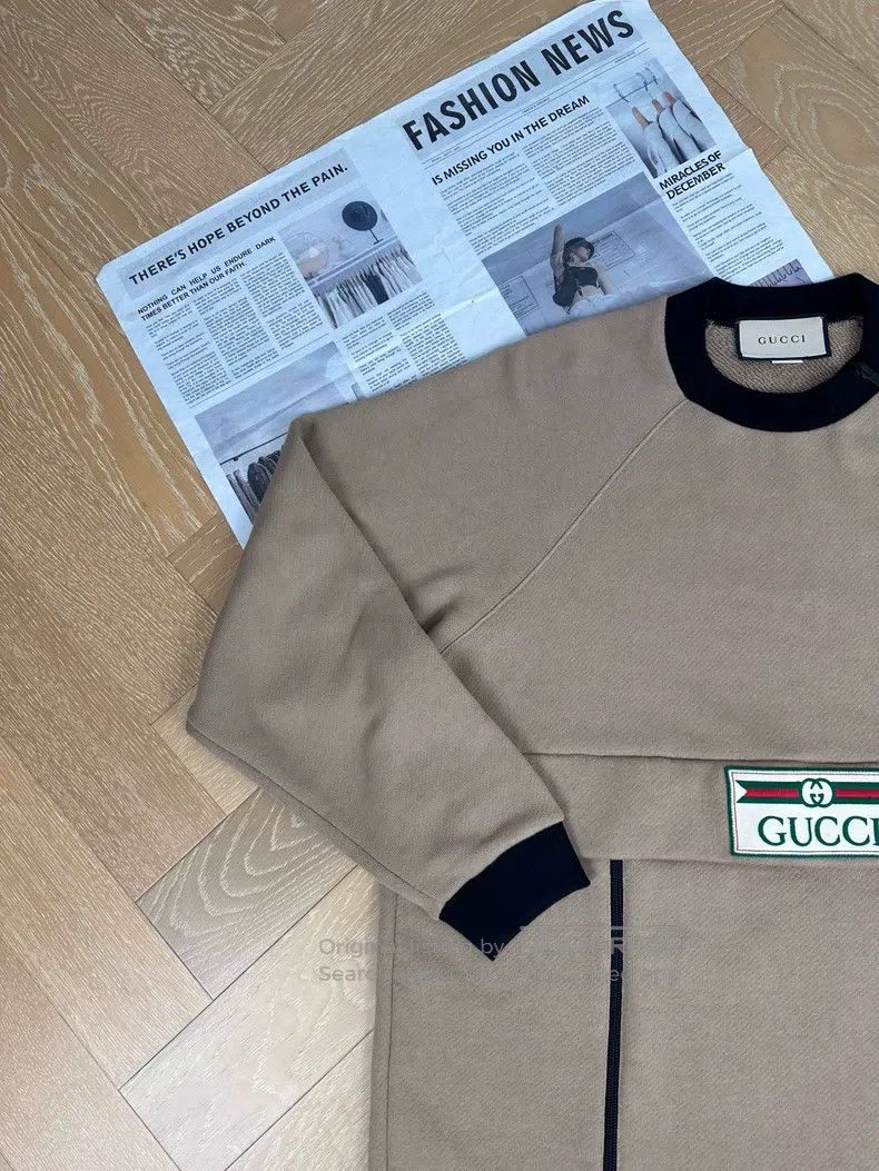 Gucci Gucci Logo retro logo long-sleeved round-neck pullover swe Size US S / EU 44-46 / 1 - 6 Thumbnail