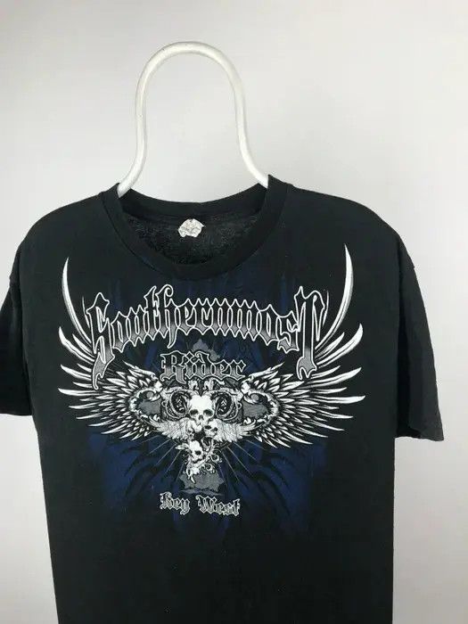 Affliction Rider key west T-shirt skull band rock tee size Large Size US L / EU 52-54 / 3 - 3 Thumbnail