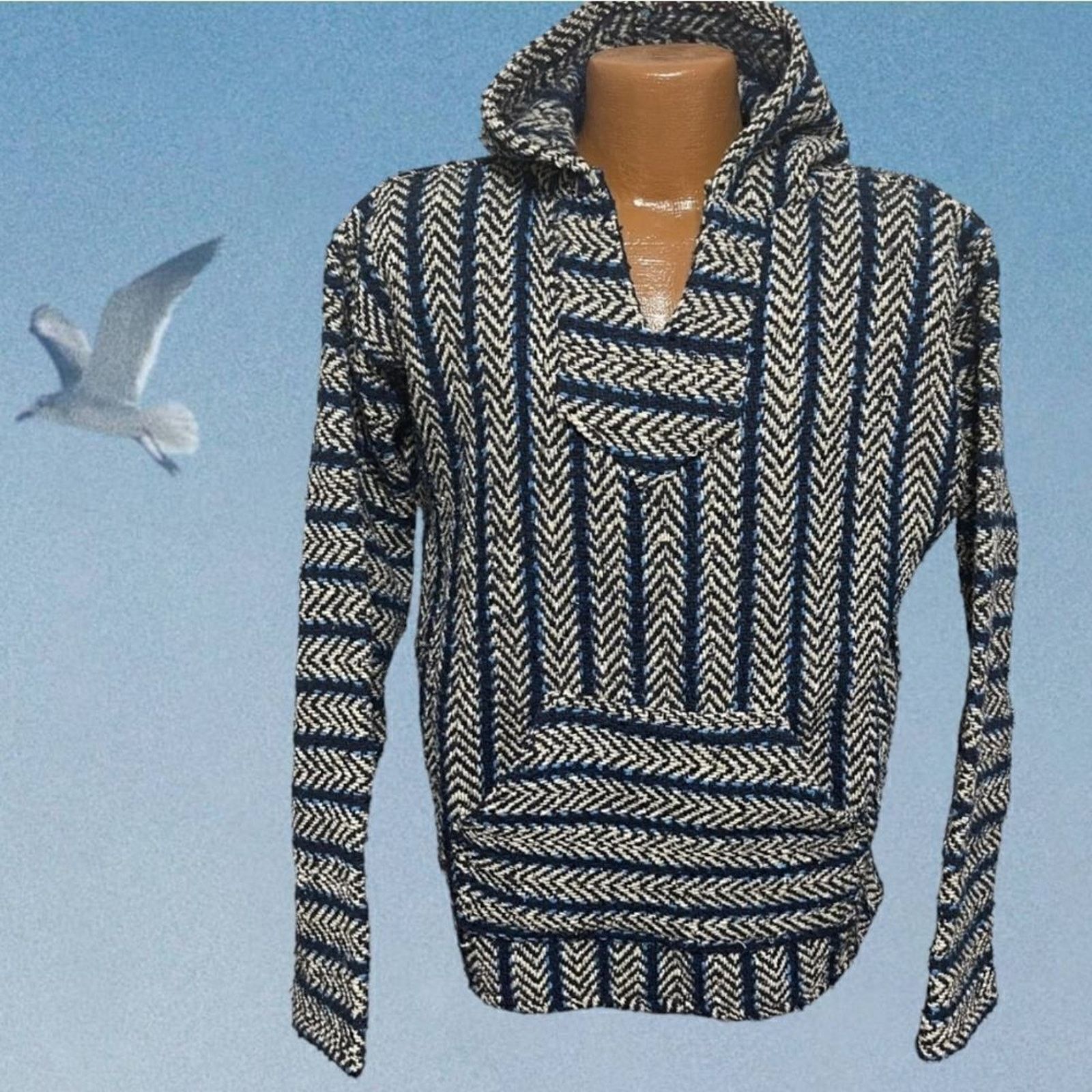 Baja Joe Baja Joe Drug Rug Hoodie Surfer Pullover Size L Size L / US 10 / IT 46 - 13 Thumbnail