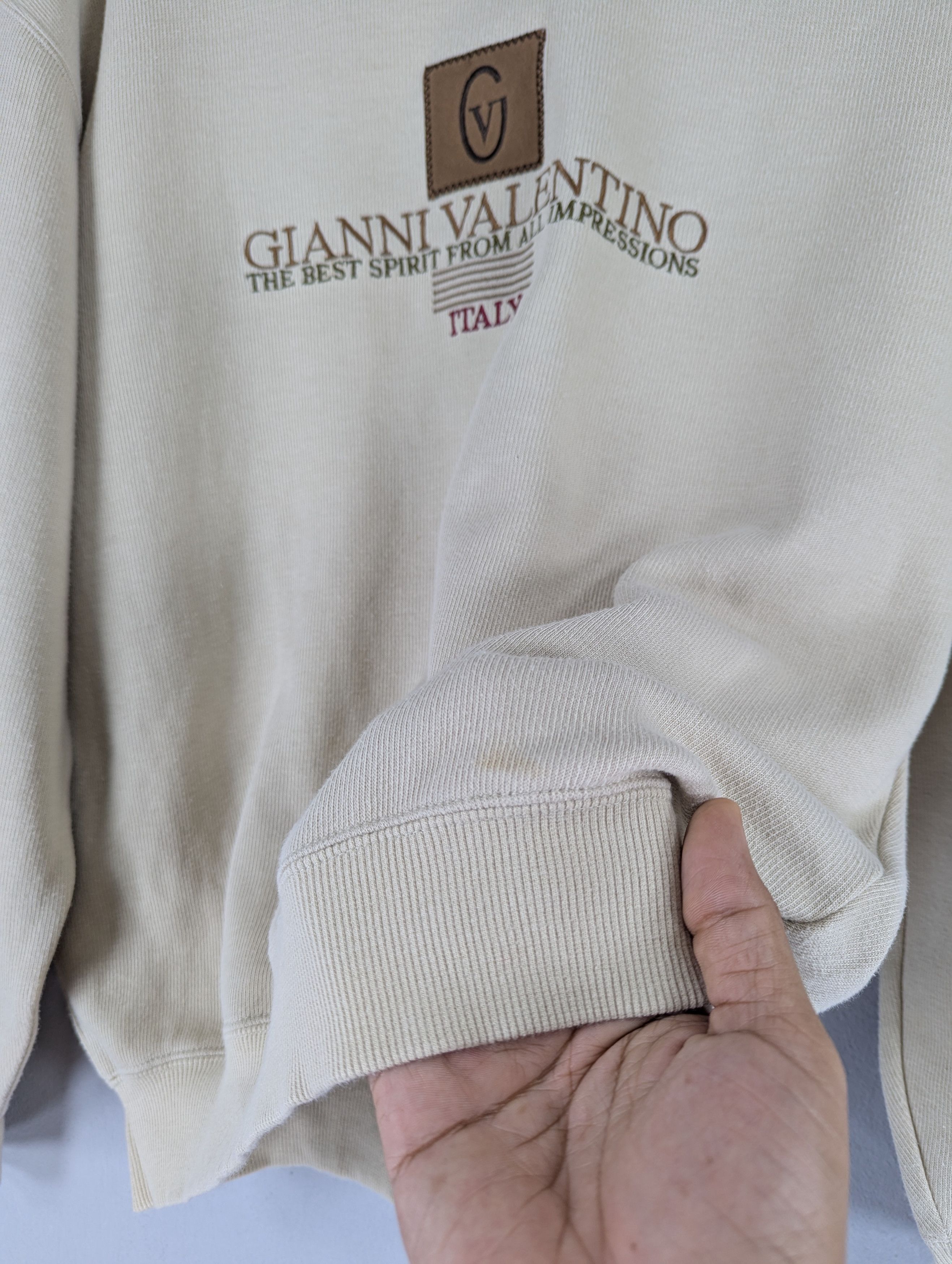 Designer × Japanese Brand × Vintage Vintage Gianni Valentino Embroidery Spellout Sweatshirt Size US L / EU 52-54 / 3 - 12 Thumbnail