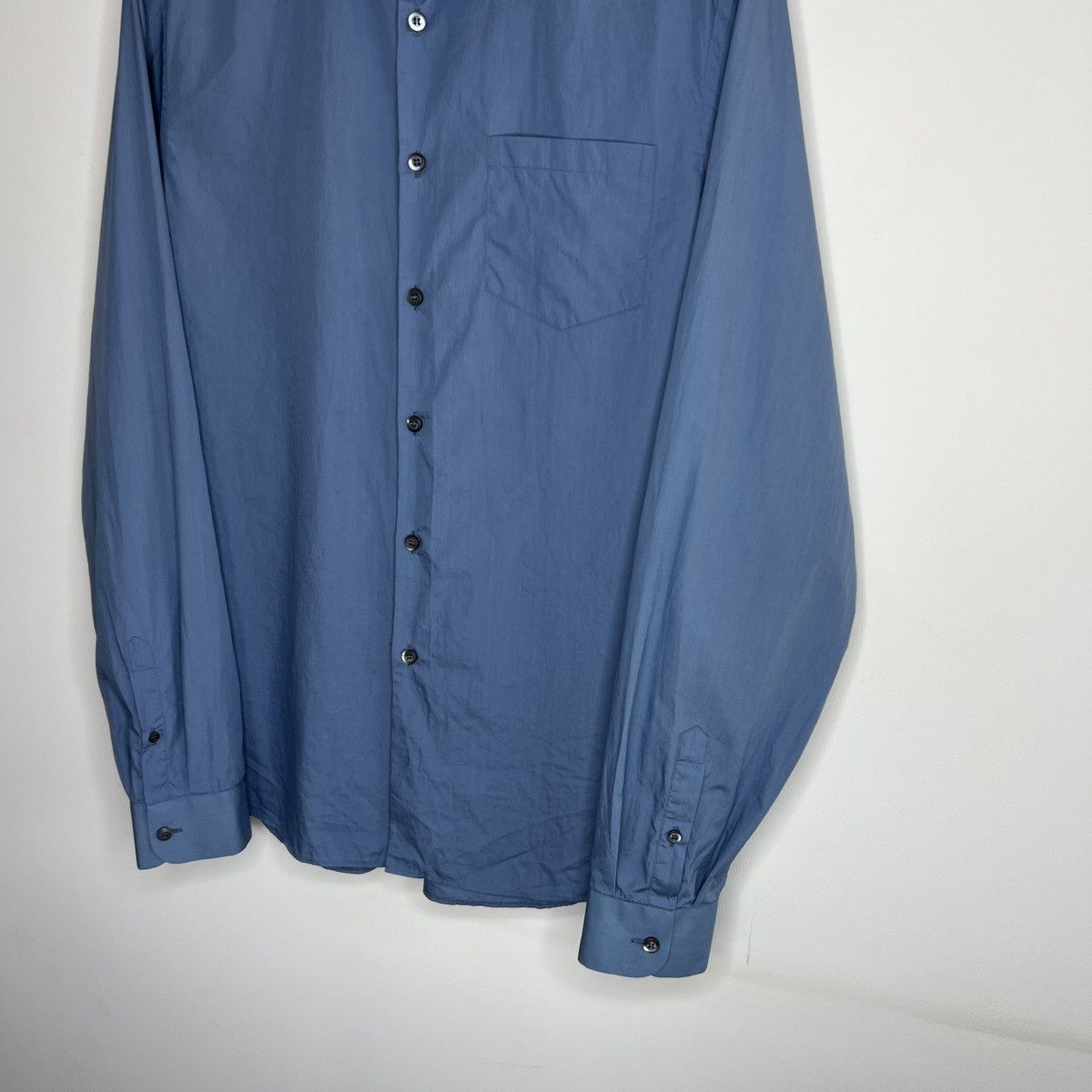 Prada Prada Cotton Shirt Button Up Classic Luxury Navy Blue Size US M / EU 48-50 / 2 - 2 Thumbnail