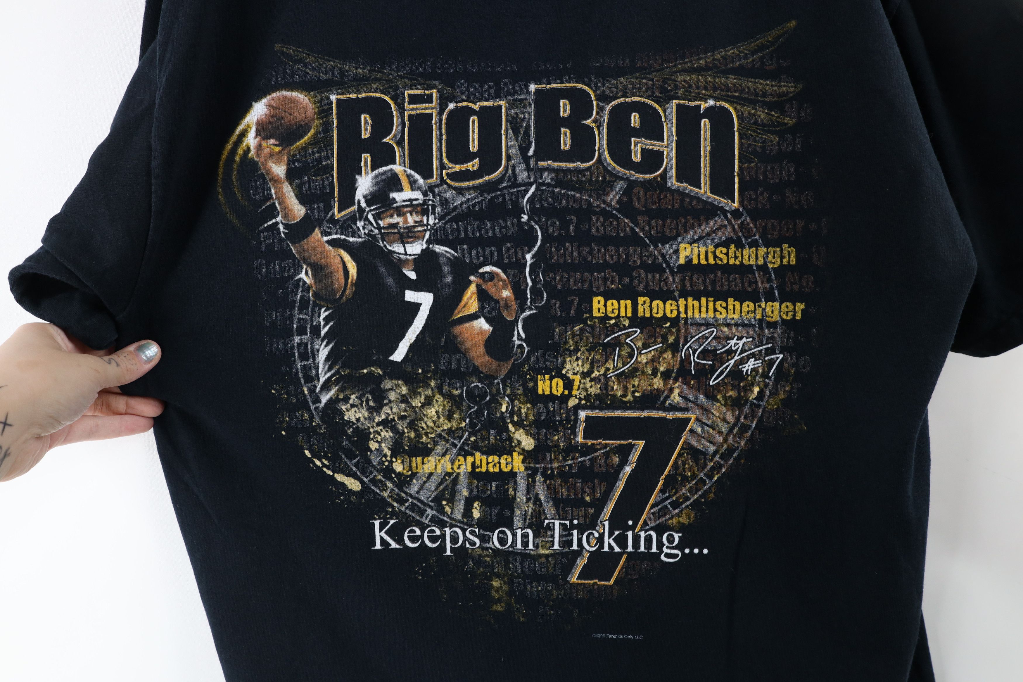 Vintage Vintage Y2K Ben Roethlisberger Pittsburgh Football T-Shirt Size US L / EU 52-54 / 3 - 4 Thumbnail