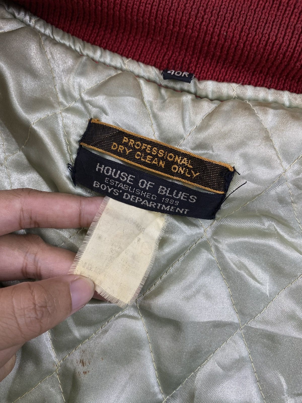 Japanese Brand Vtg House Of Blues Letterman Leather Sleeve Varsity Jacket Size US M / EU 48-50 / 2 - 9 Thumbnail