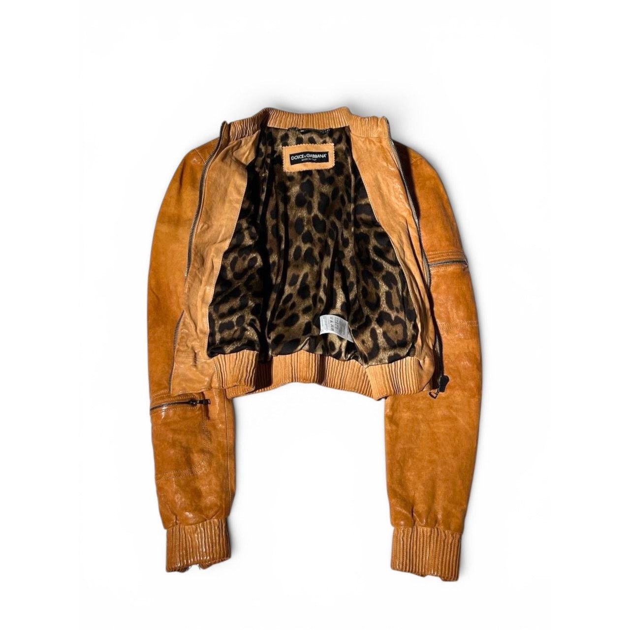 Dolce & Gabbana Dolce & Gabbana Leopard Lined Leather Bomber Jacket Size M / US 6-8 / IT 42-44 - 2 Thumbnail