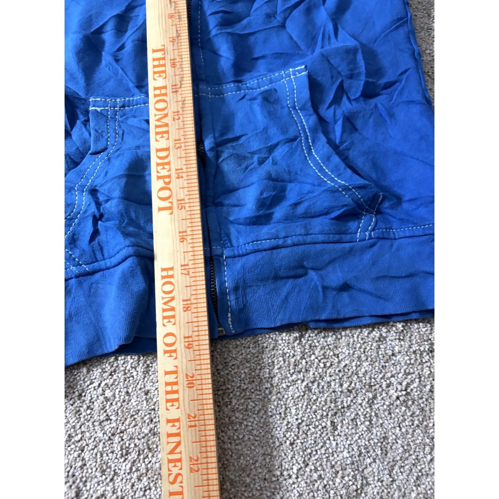 Aeropostale Aero 87 Hoodie Womens Medium Blue Full Zip Fleece Logo Embroidered Sweatshirt Size M / US 6-8 / IT 42-44 - 5 Thumbnail