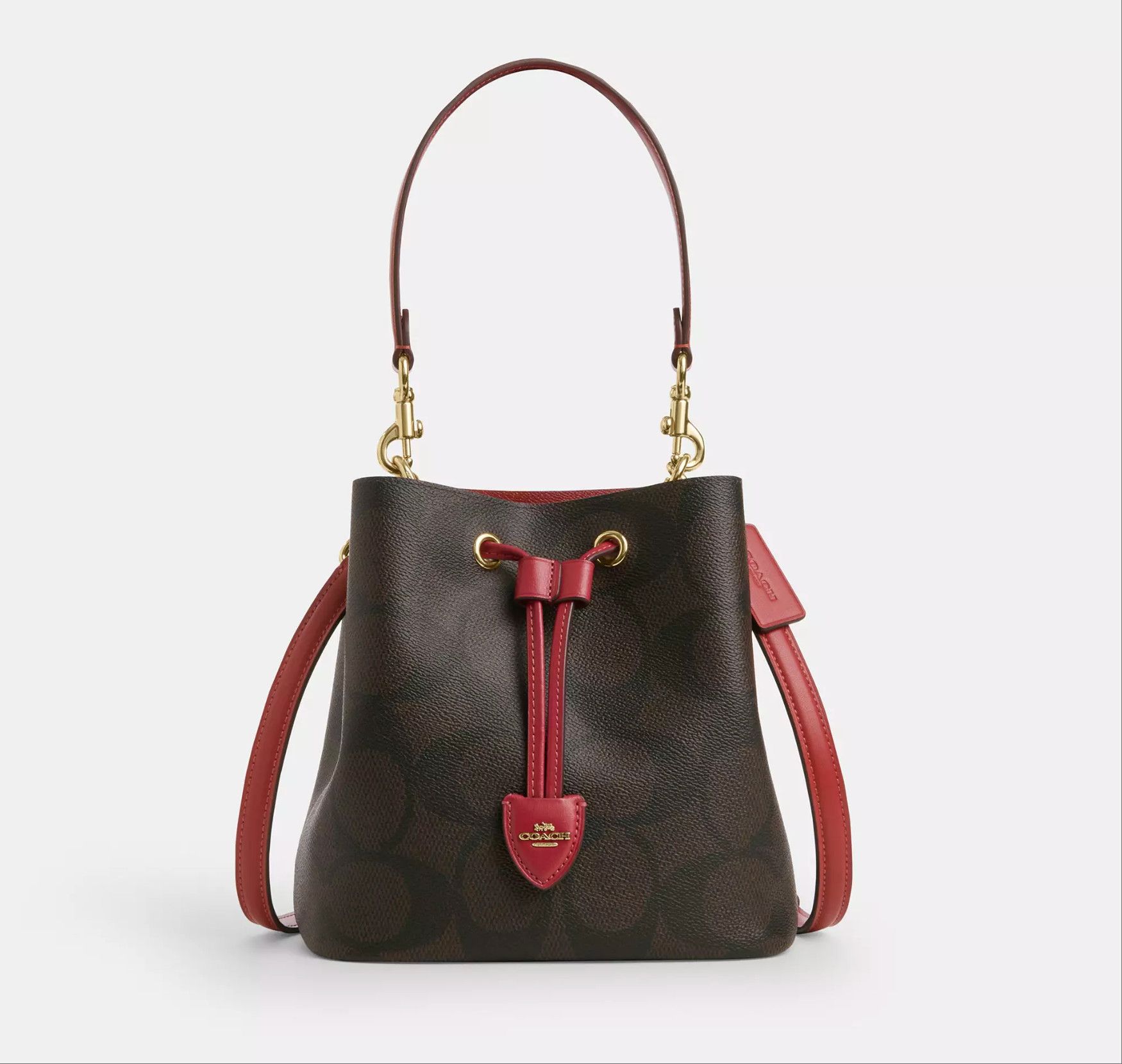 Coach Rowan Bucket Bag In Maxi Signature Canvas CCD77 Size ONE SIZE - 3 Thumbnail