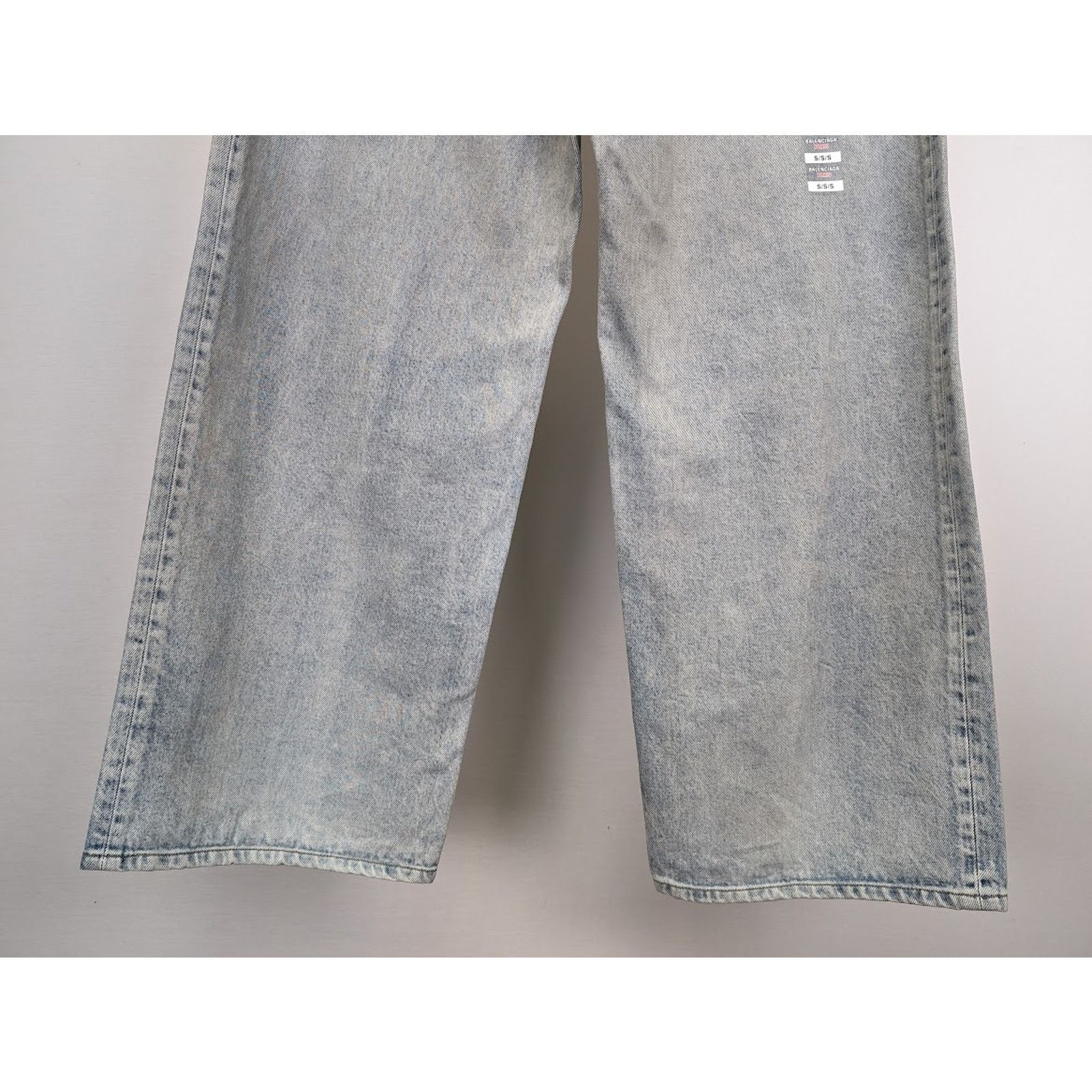 Balenciaga o1rshd1 Organic Japanese Twill Sticker Baggy Pants Blue Size US 34 / EU 50 - 10 Thumbnail