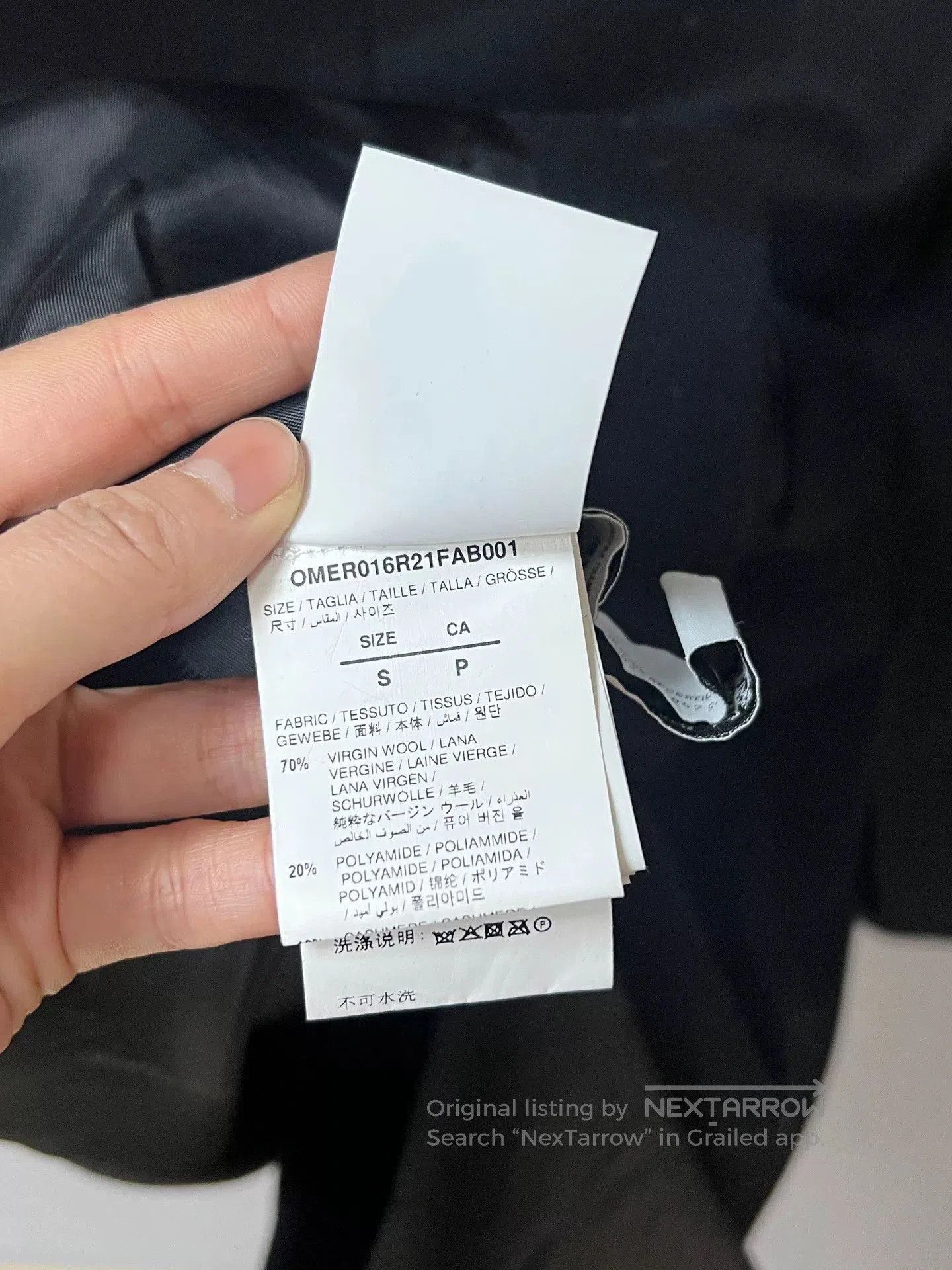 Off-White Off White Rhinestone Wool Coat. Size S / US 4 / IT 40 - 5 Thumbnail