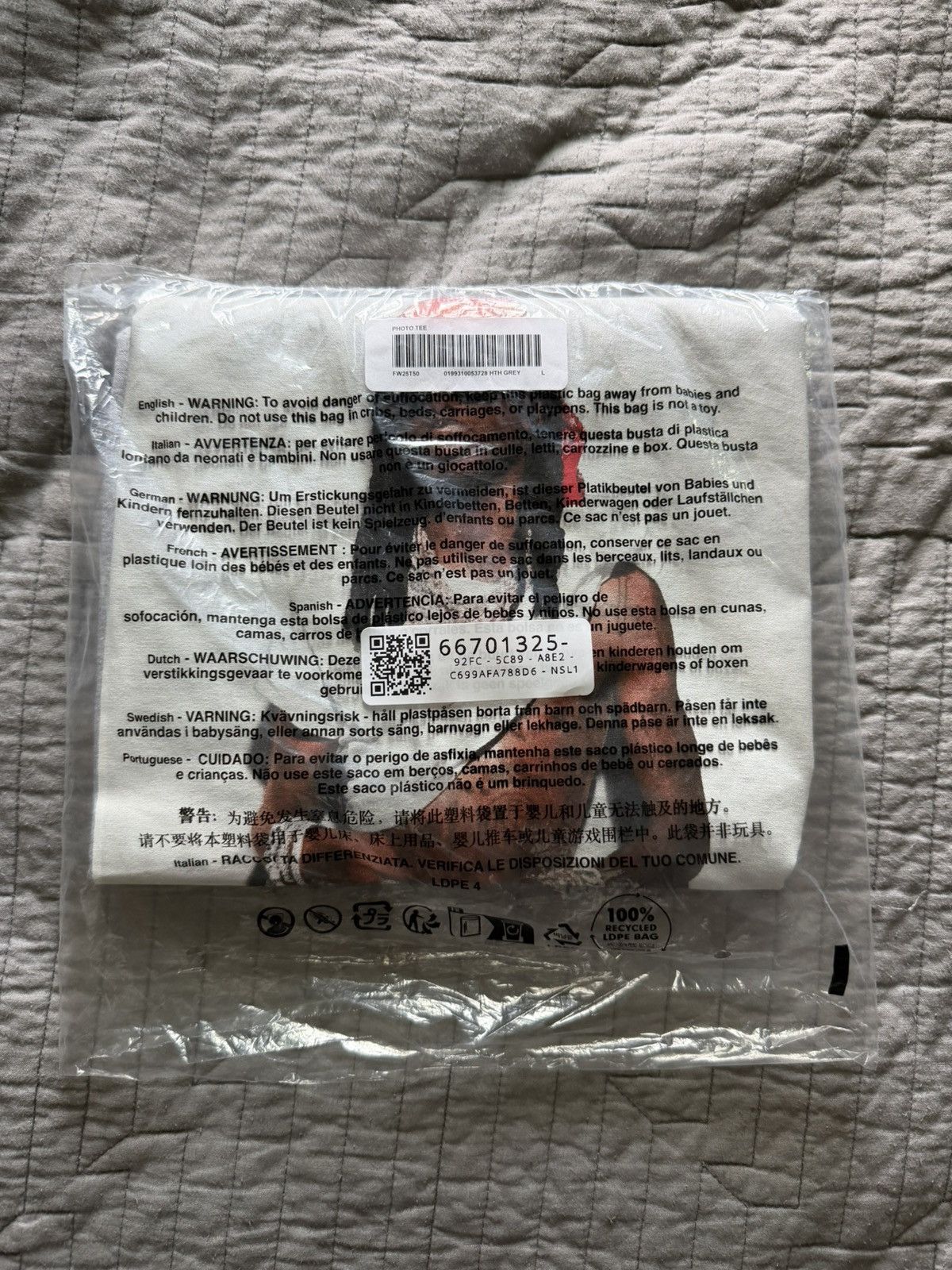 Supreme Supreme Playboi Carti Tee Heather Grey (L) Size US L / EU 52-54 / 3 - 1 Thumbnail