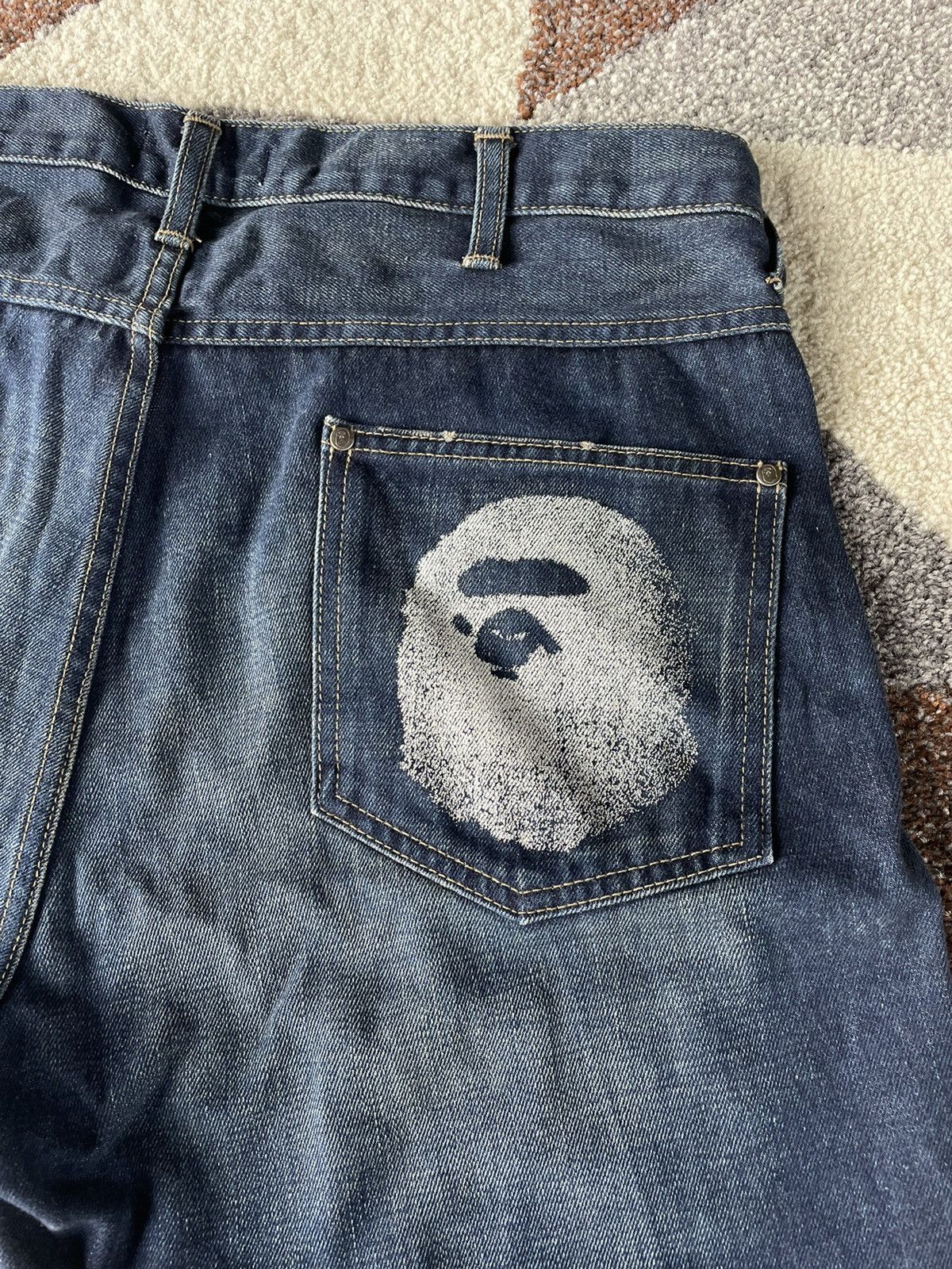 Bape Bape Ape Head Logo Denim short Size US 34 / EU 50 - 3 Thumbnail