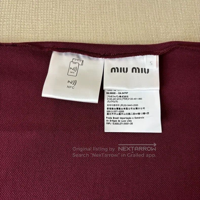 Miu Miu Miu Miu Size XS Angola Red Polo Neck Long Sleeve Size XS / US 0-2 / IT 36-38 - 5 Thumbnail