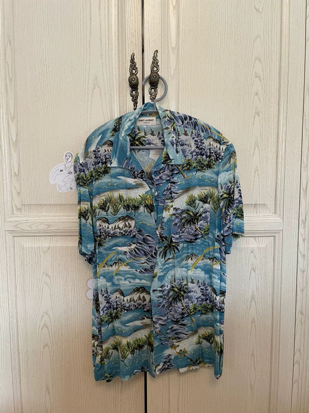 Saint Laurent Paris Saint Laurent Floral Short Sleeve Shirt Size US S / EU 44-46 / 1 - 1 Thumbnail