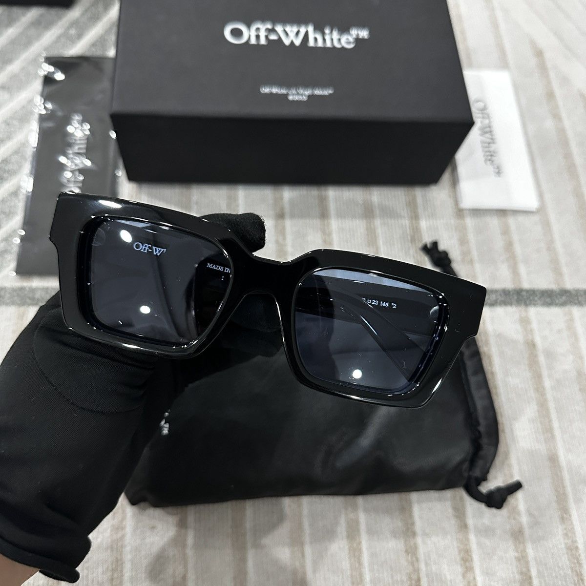 Off-White OFF WHITE VIRGIL BLACK LIGHT SUNGLASSES Size ONE SIZE - 3 Thumbnail