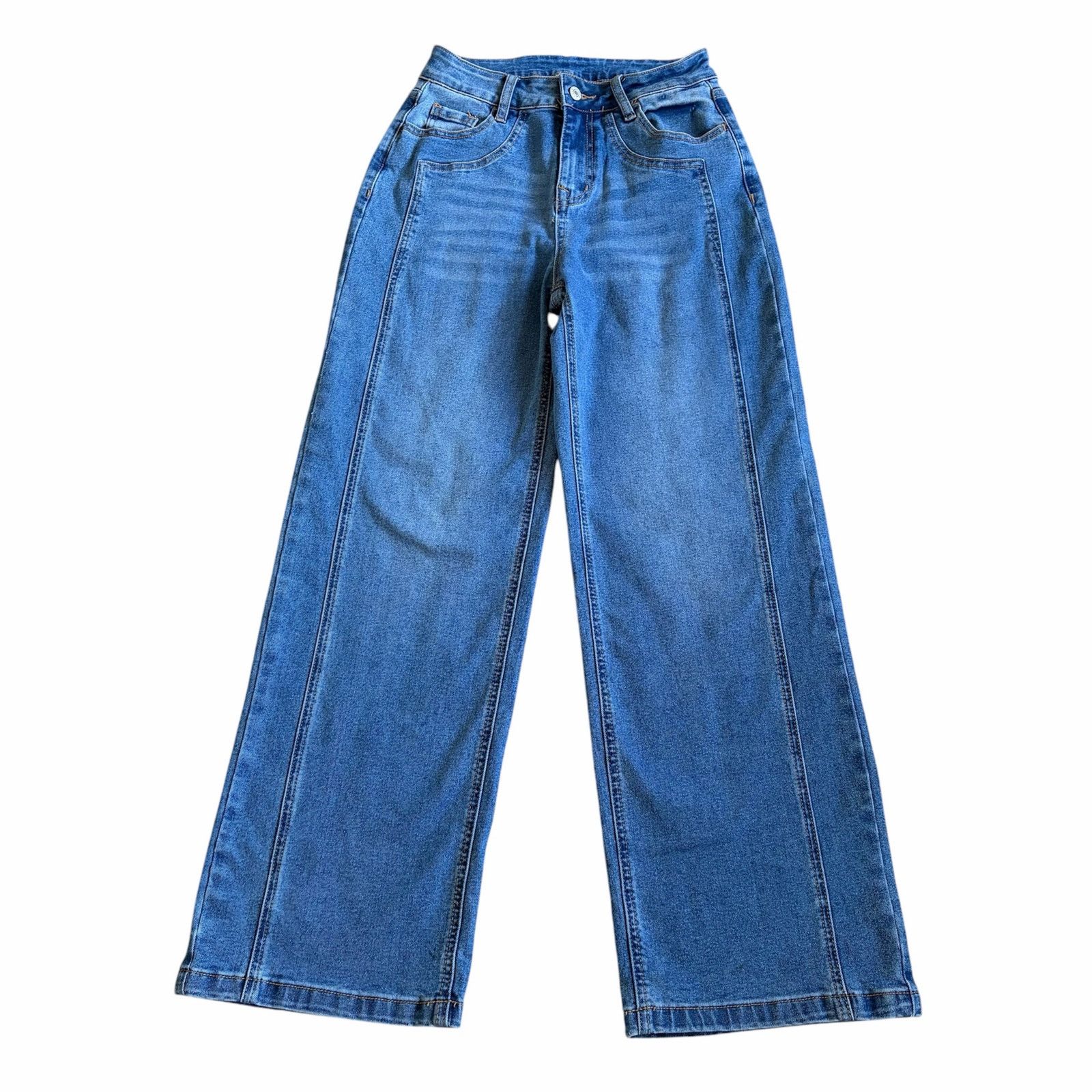 Other Sidefeel Womens Wide Leg Stretch Denim Blue Jeans Size 4 Size 27" / US 4 / IT 40 - 1 Thumbnail