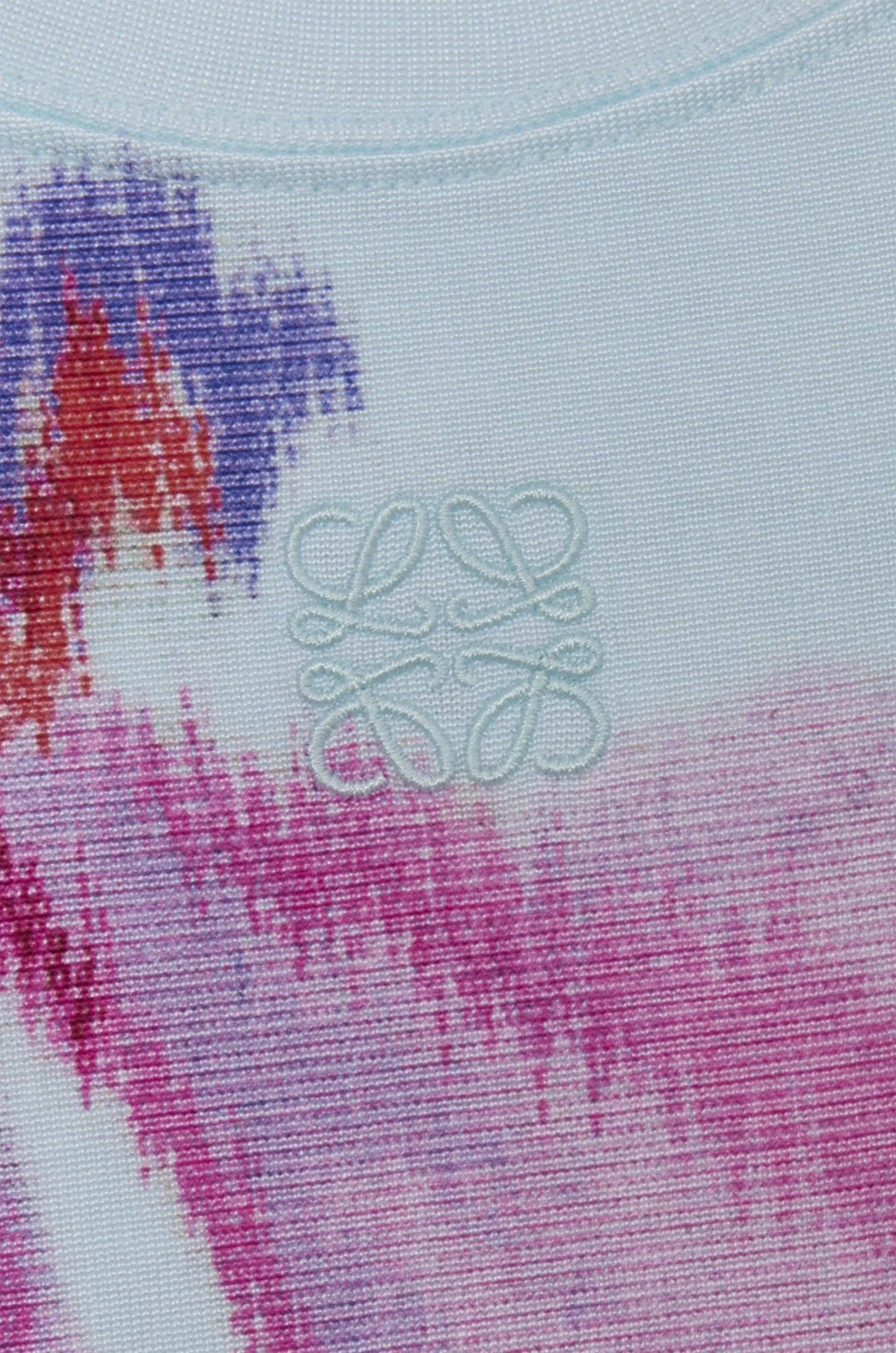 Loewe o1in1g0526 Small Fit T-Shirt in Cotton Blend in Multicolor Size S / US 4 / IT 40 - 3 Thumbnail