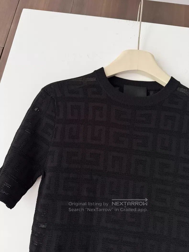 Givenchy Givenchy Black openwork knitted short-sleeve Size XS / US 0-2 / IT 36-38 - 3 Thumbnail
