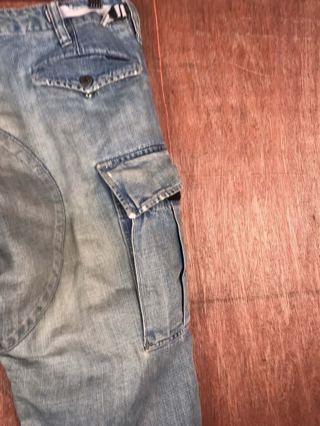 Blue Blue Japan Blue Blue Japan Distress Denim cargo Pants #2285DLAL Size US 32 / EU 48 - 13 Thumbnail