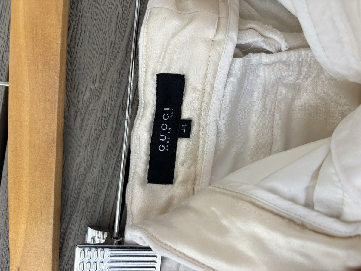 Gucci Vintage Gucci White Wide Leg Trousers Italy 44 Extra Long Size 30" / US 8 / IT 44 - 3 Thumbnail
