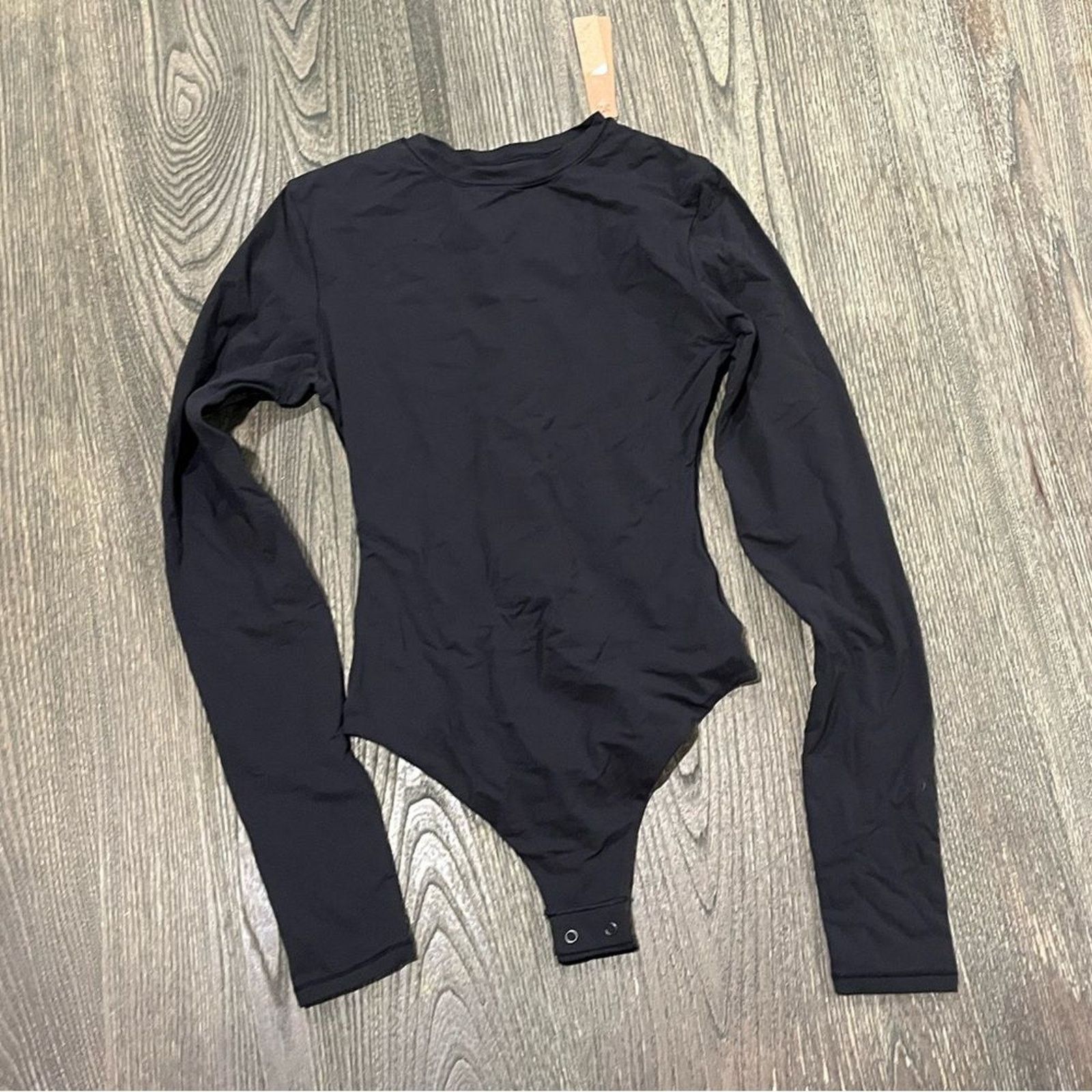 SKIMS NWT Skims Fits Everybody Long Sleeve Bodysuit Onyx Size XS Size XS / US 0-2 / IT 36-38 - 1 Thumbnail