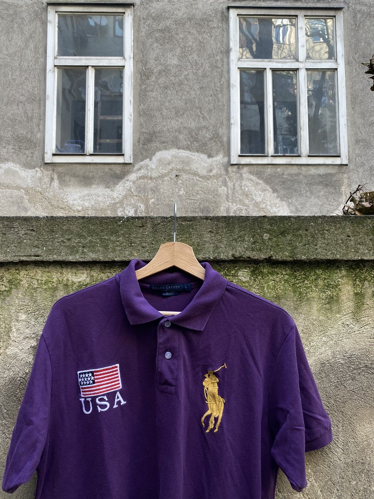 Ralph Lauren × Vintage Polo Ralph Lauren USA Embroidered Logo Y2K Polo T-Shirt Size US L / EU 52-54 / 3 - 3 Thumbnail
