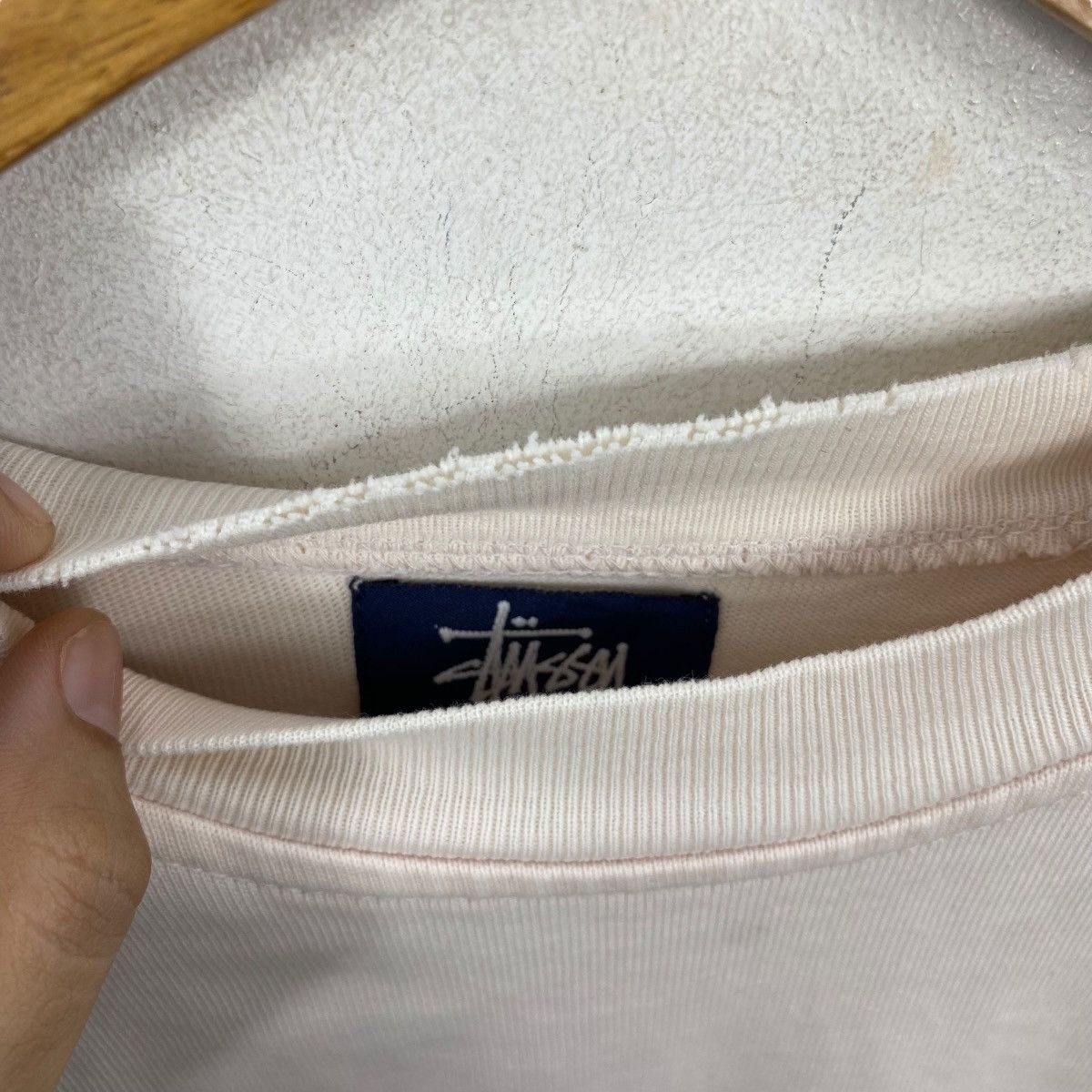 Stussy × Vintage Vintage 00's STUSSY Basic Blank Small Logo Distressed Tee Size US S / EU 44-46 / 1 - 5 Thumbnail