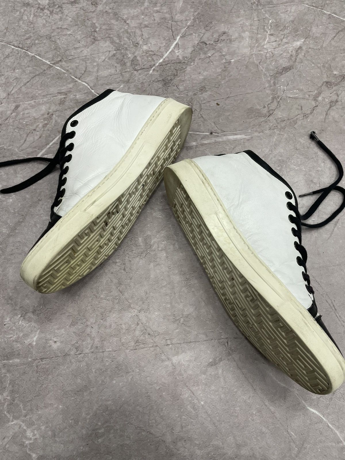 Designer × Japanese Brand × Neil Barrett LEATHER 2000s HIGH LEATHER SNEAKERS Neill Barrett Size US 8 / EU 41 - 6 Thumbnail