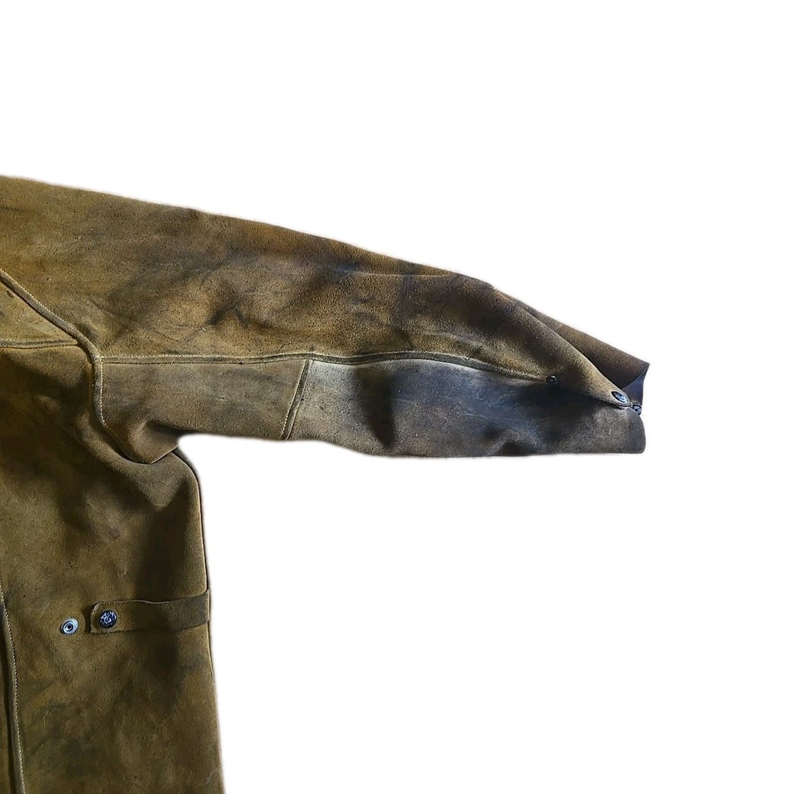 Carhartt Weldmark Flame Retardant Cowhide Leather Welding Jacket Size L / US 10 / IT 46 - 7 Thumbnail