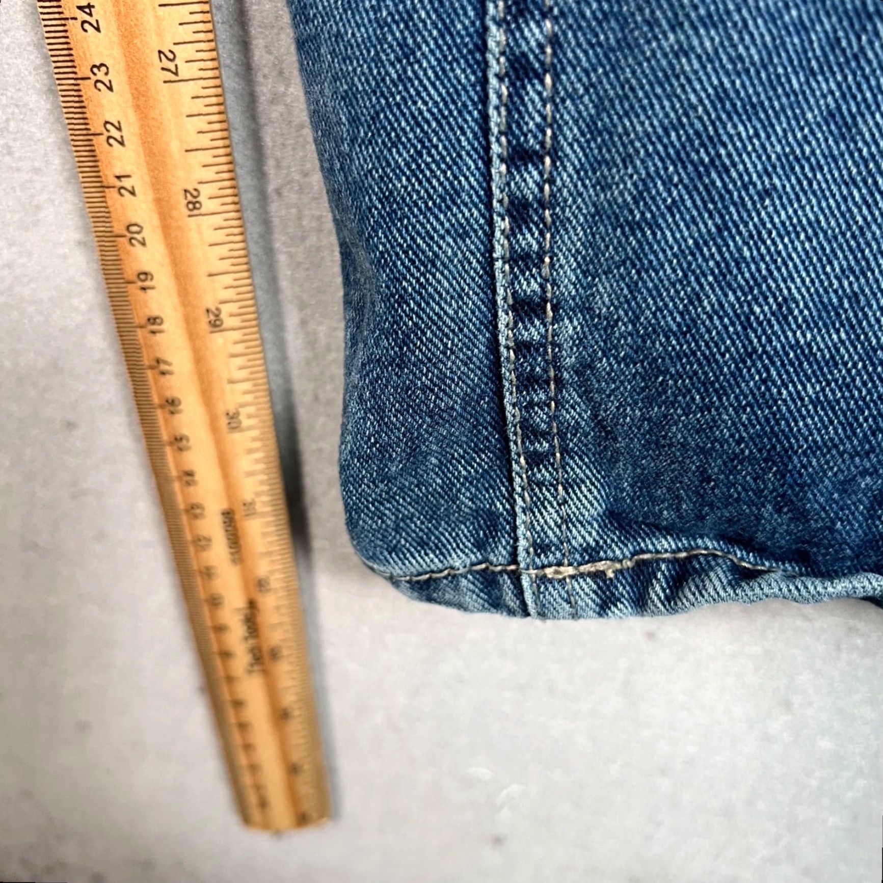 Denime Slowmood Womens Size 2 High-Waisted Denim Jeans Blue Cotton Blend 5-Pocket Straight Rise Slim 30 in Inseam Regular Adult Womens Jeans Size 27" / US 4 / IT 40 - 7 Thumbnail