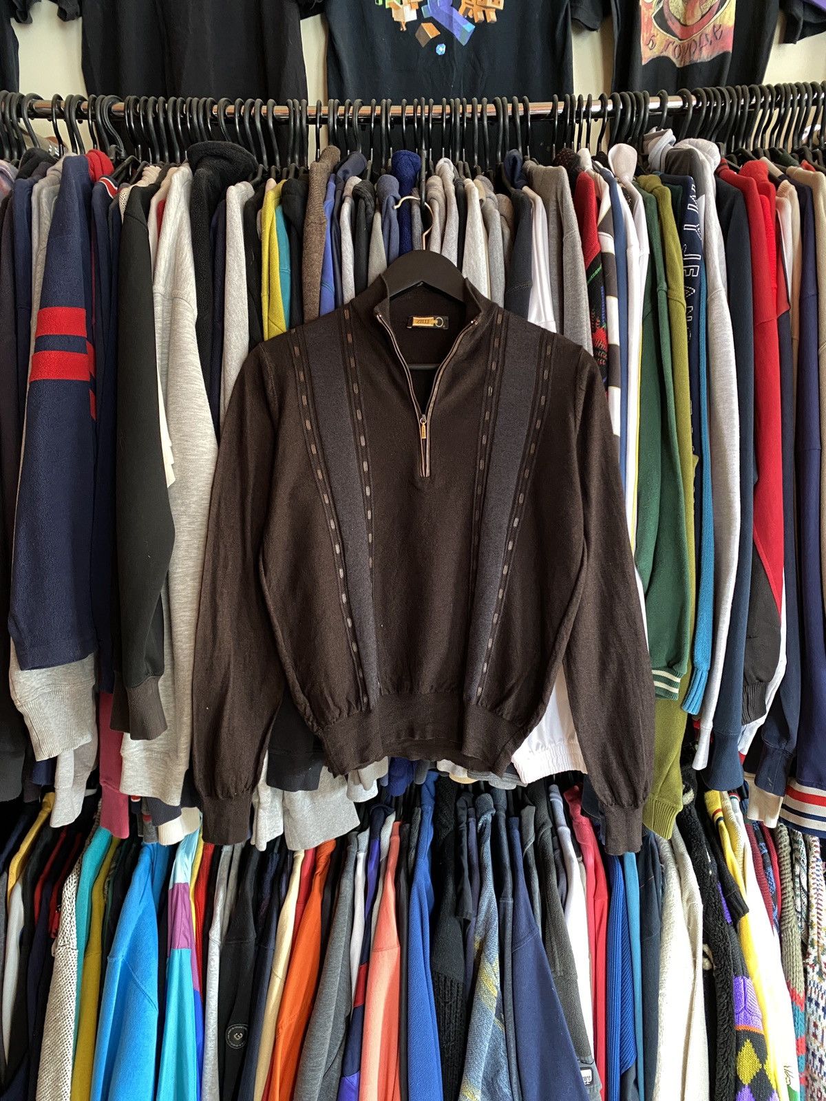 VINTAGE ZILLI QUARTER ZIP SWEATER